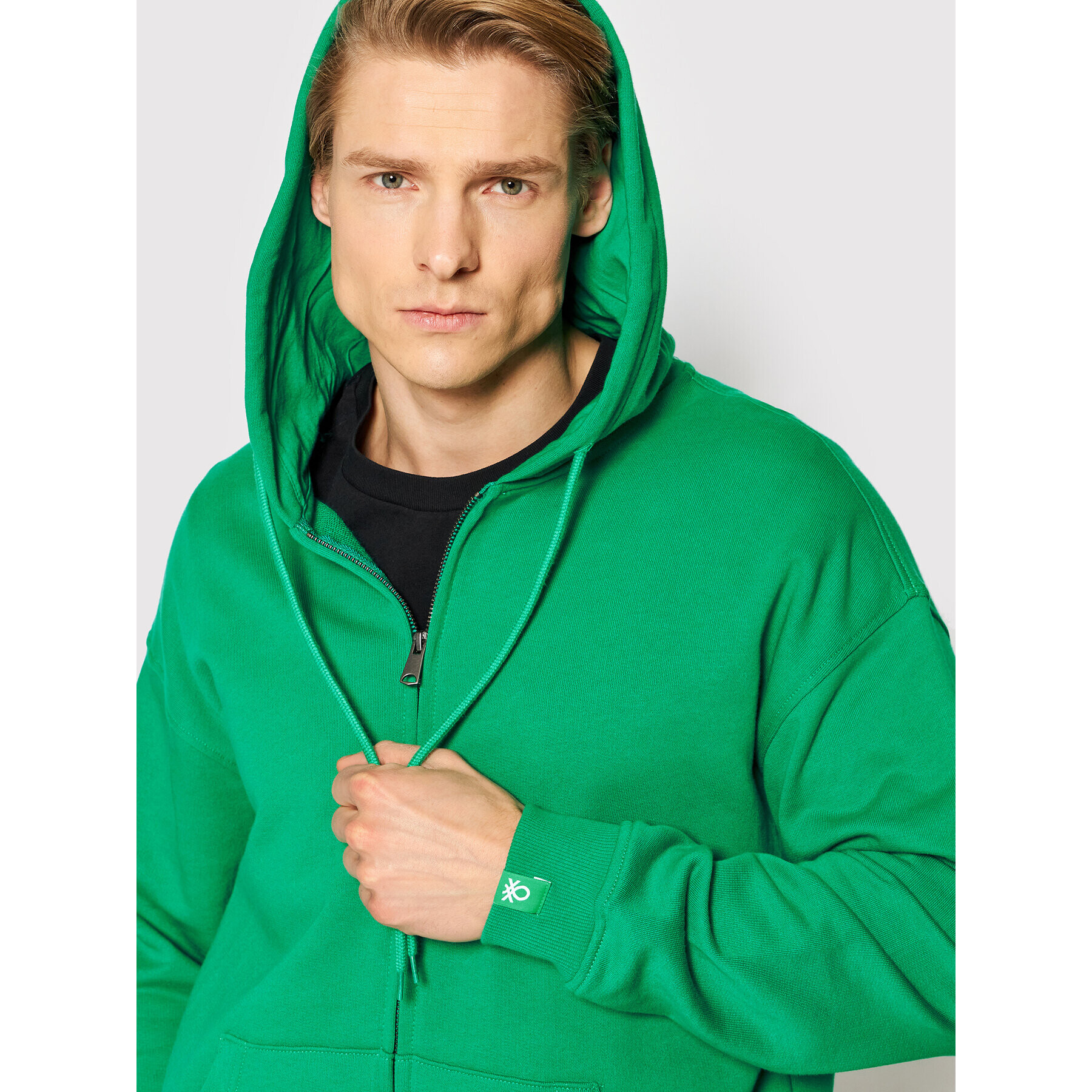 United Colors Of Benetton Mikina 3J68U5001 Zelená Regular Fit - Pepit.cz