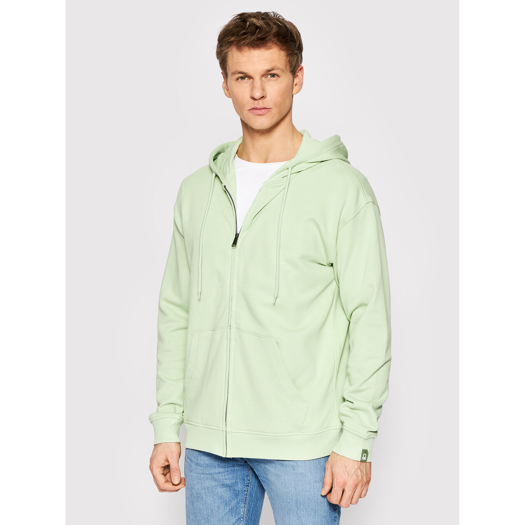 United Colors Of Benetton Mikina 3J68U5001 Zelená Regular Fit - Pepit.cz