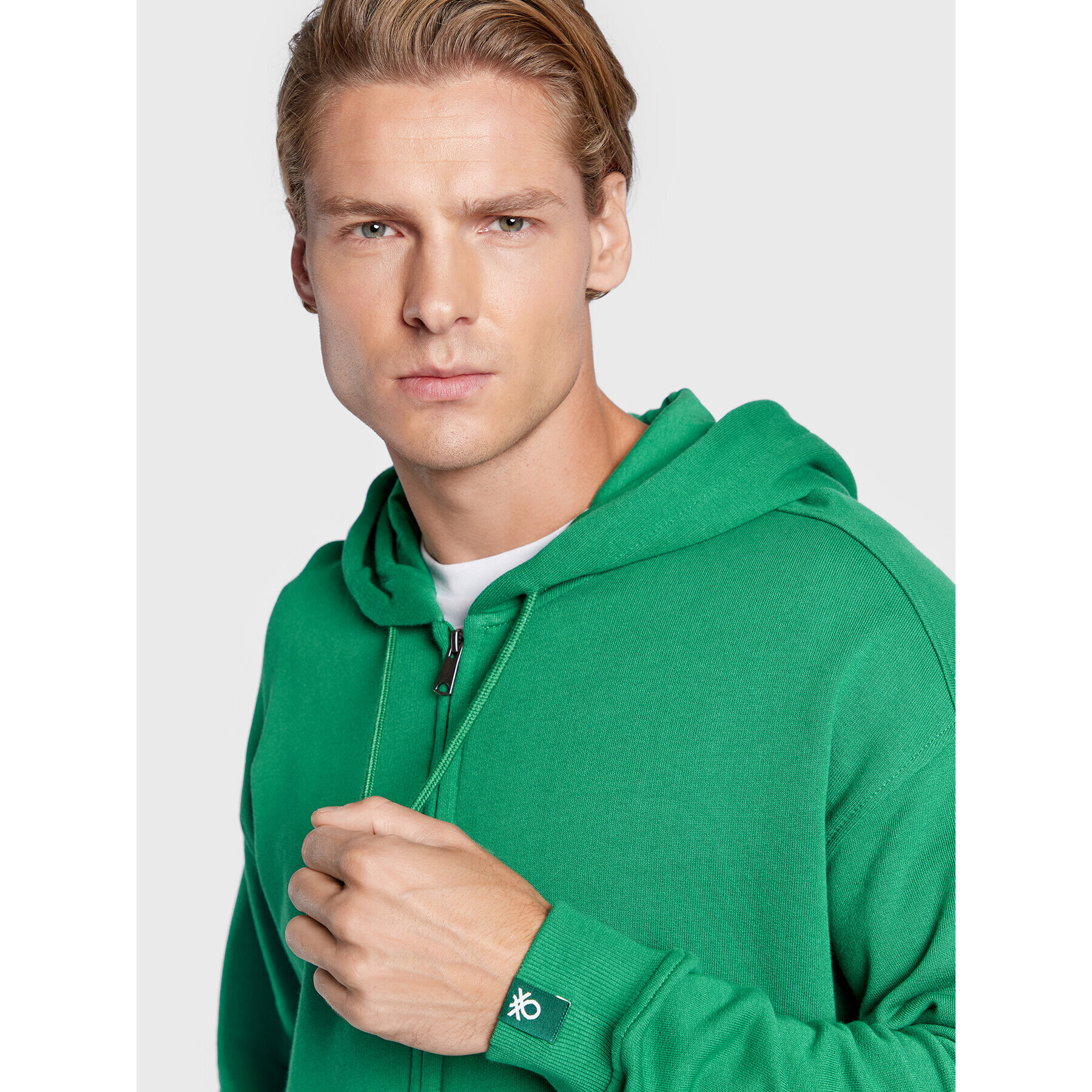 United Colors Of Benetton Mikina 3J68U5001 Zelená Regular Fit - Pepit.cz