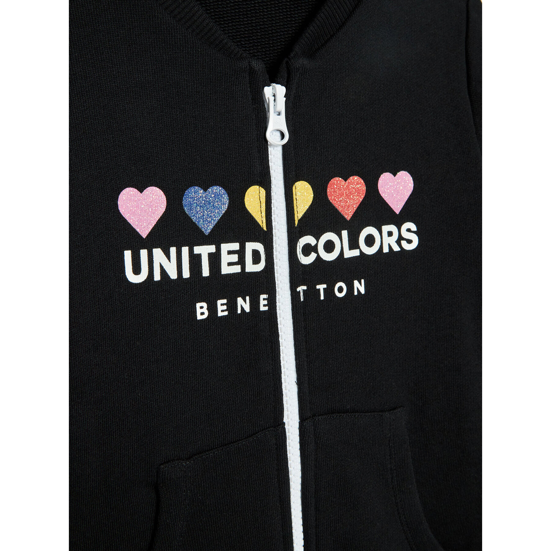 United Colors Of Benetton Mikina 3J70C5920 Černá Regular Fit - Pepit.cz