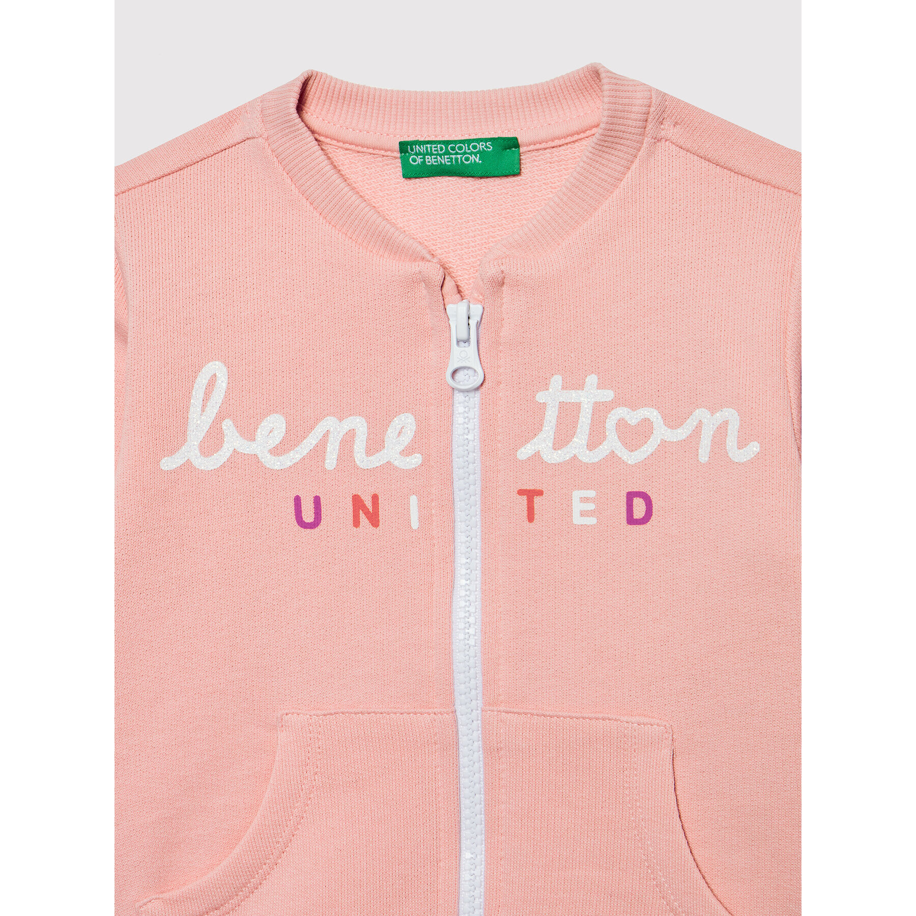 United Colors Of Benetton Mikina 3J70C5920 Růžová Regular Fit - Pepit.cz