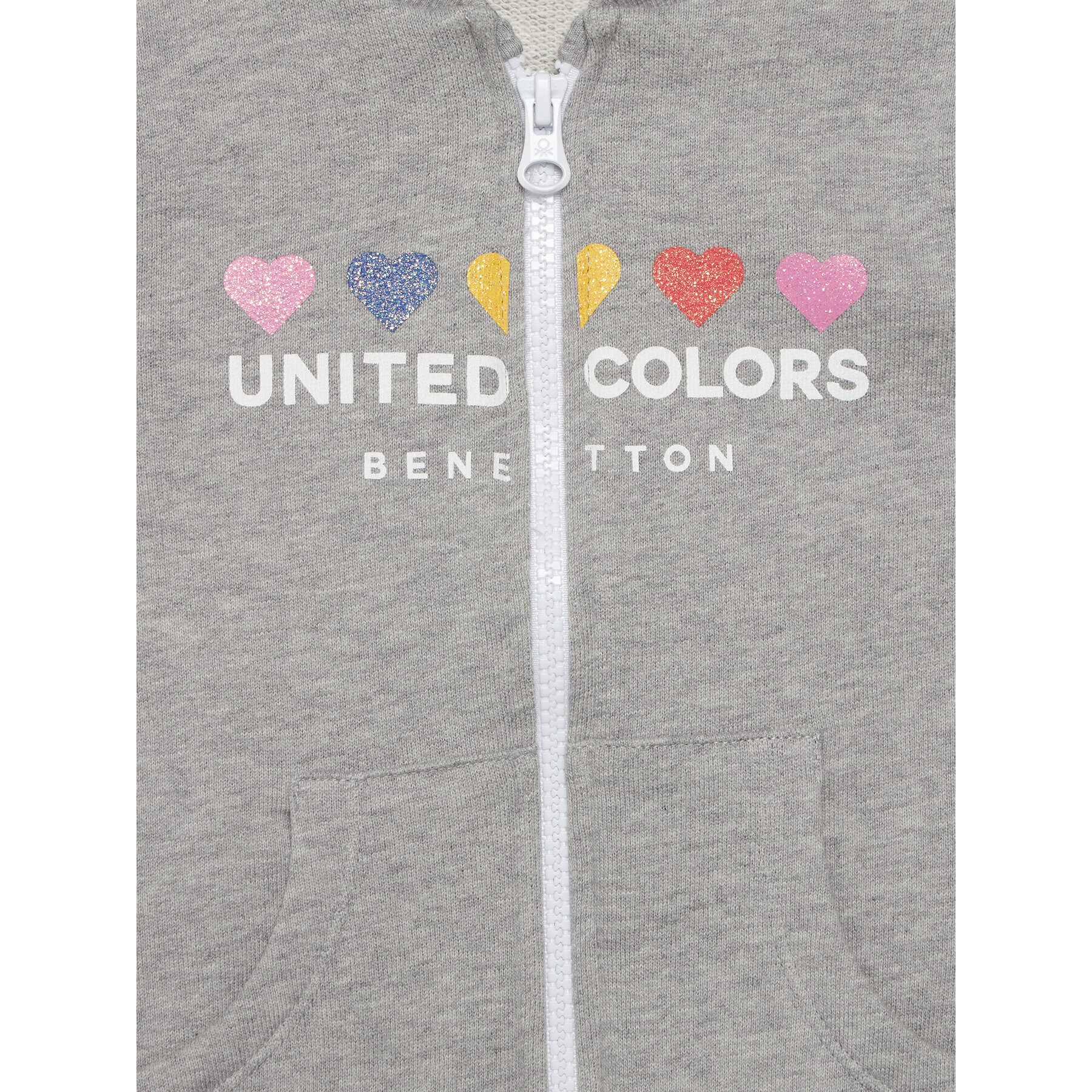 United Colors Of Benetton Mikina 3J70C5920 Šedá Regular Fit - Pepit.cz