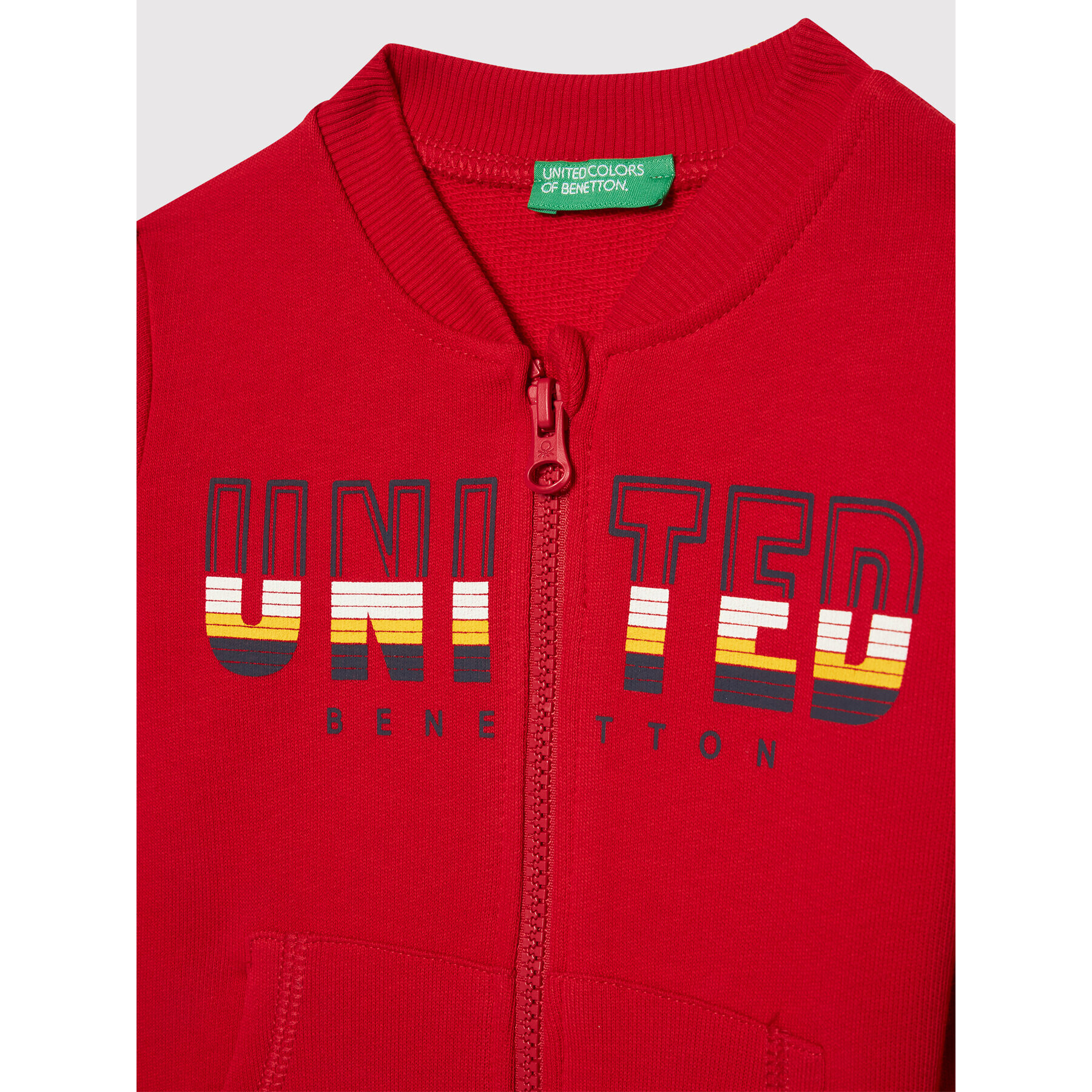 United Colors Of Benetton Mikina 3J70C5976 Červená Regular Fit - Pepit.cz