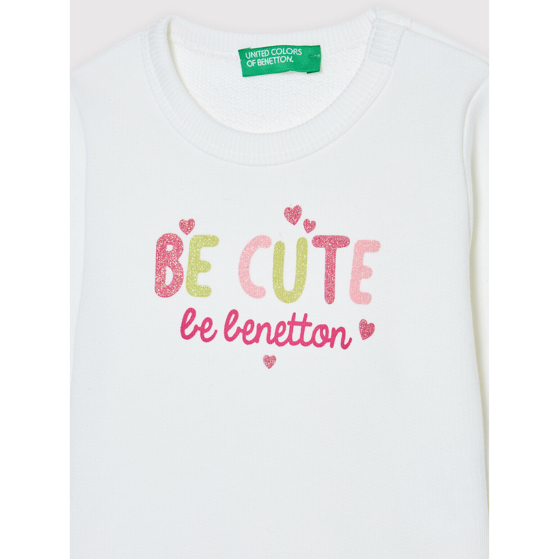 United Colors Of Benetton Mikina 3J70G100C Bílá Regular Fit - Pepit.cz