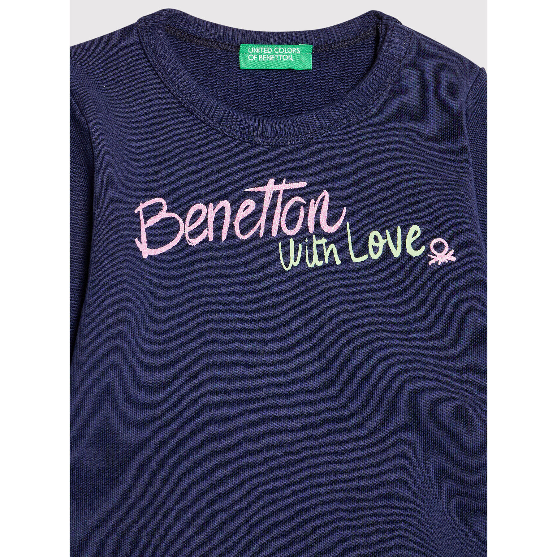 United Colors Of Benetton Mikina 3J70G100C Tmavomodrá Regular Fit - Pepit.cz