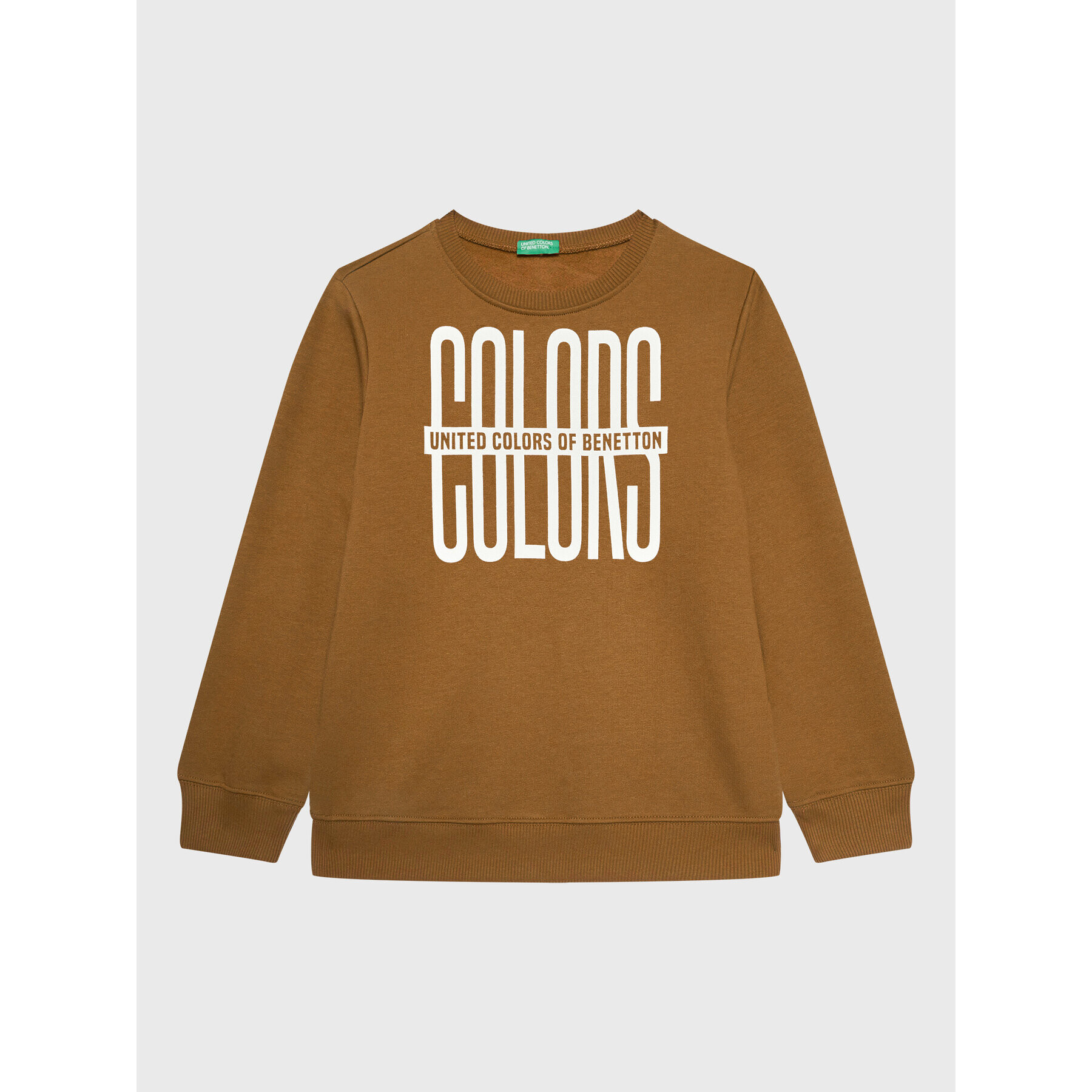 United Colors Of Benetton Mikina 3JLXC107Q Hnědá Regular Fit - Pepit.cz