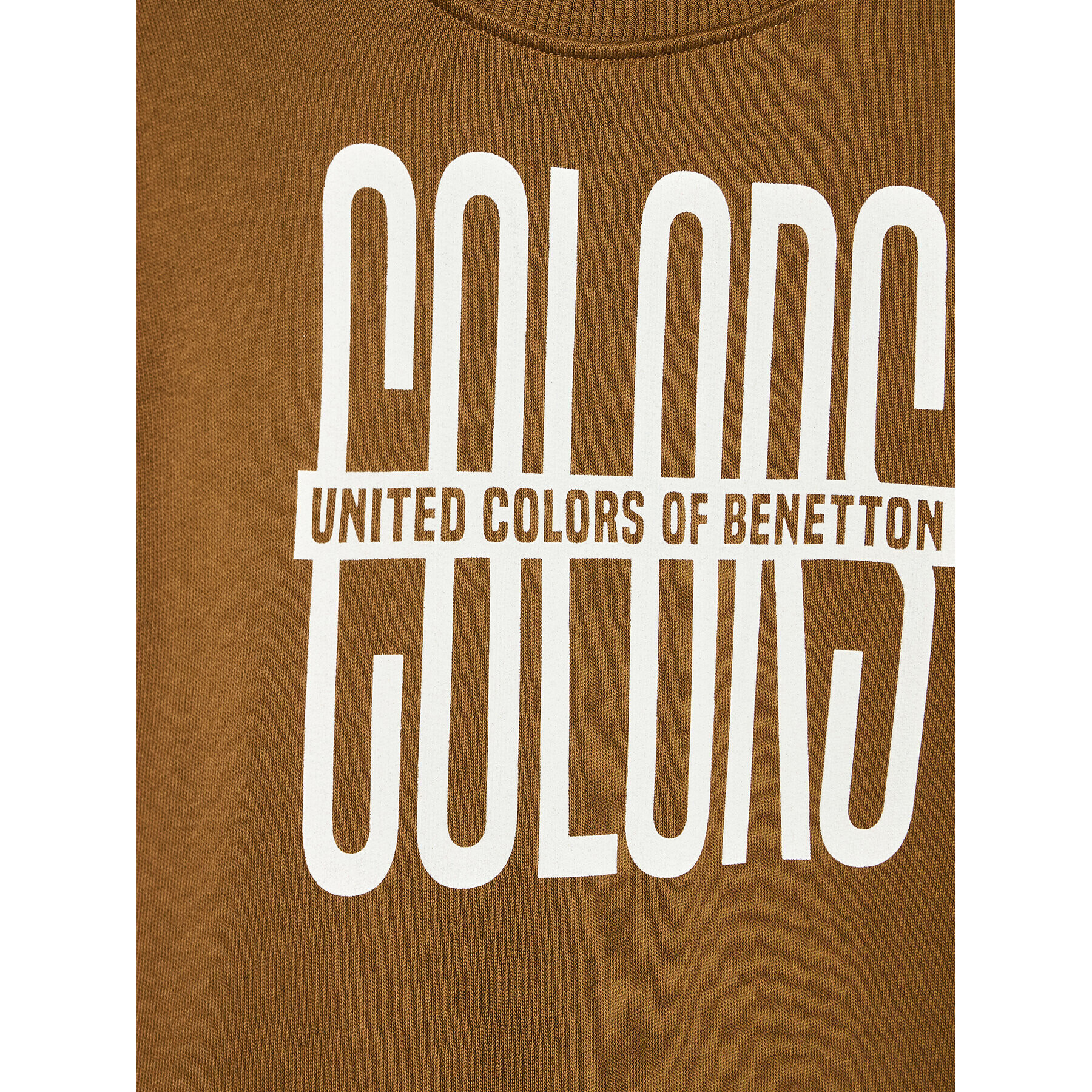 United Colors Of Benetton Mikina 3JLXC107Q Hnědá Regular Fit - Pepit.cz