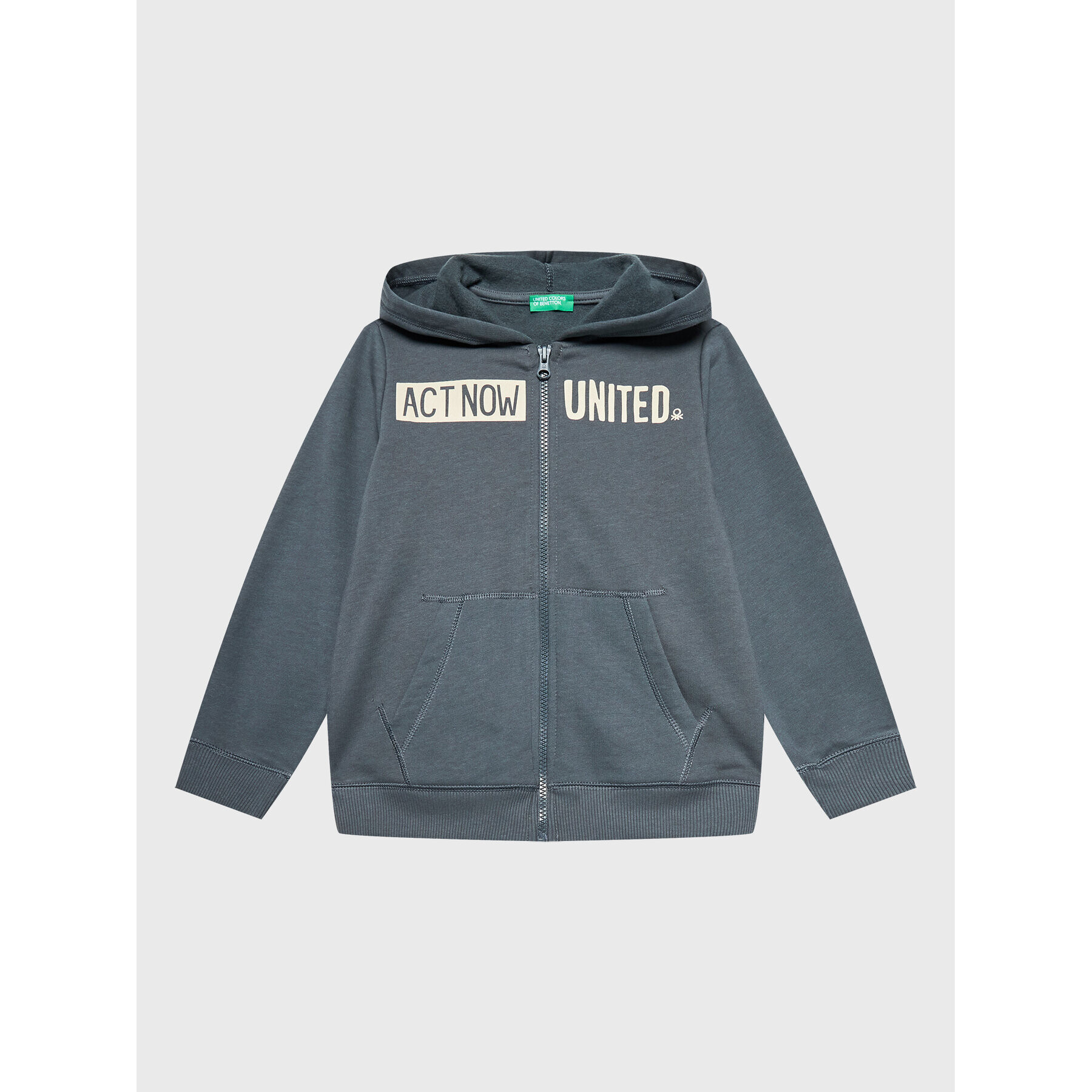 United Colors Of Benetton Mikina 3JLXC501E Šedá Regular Fit - Pepit.cz