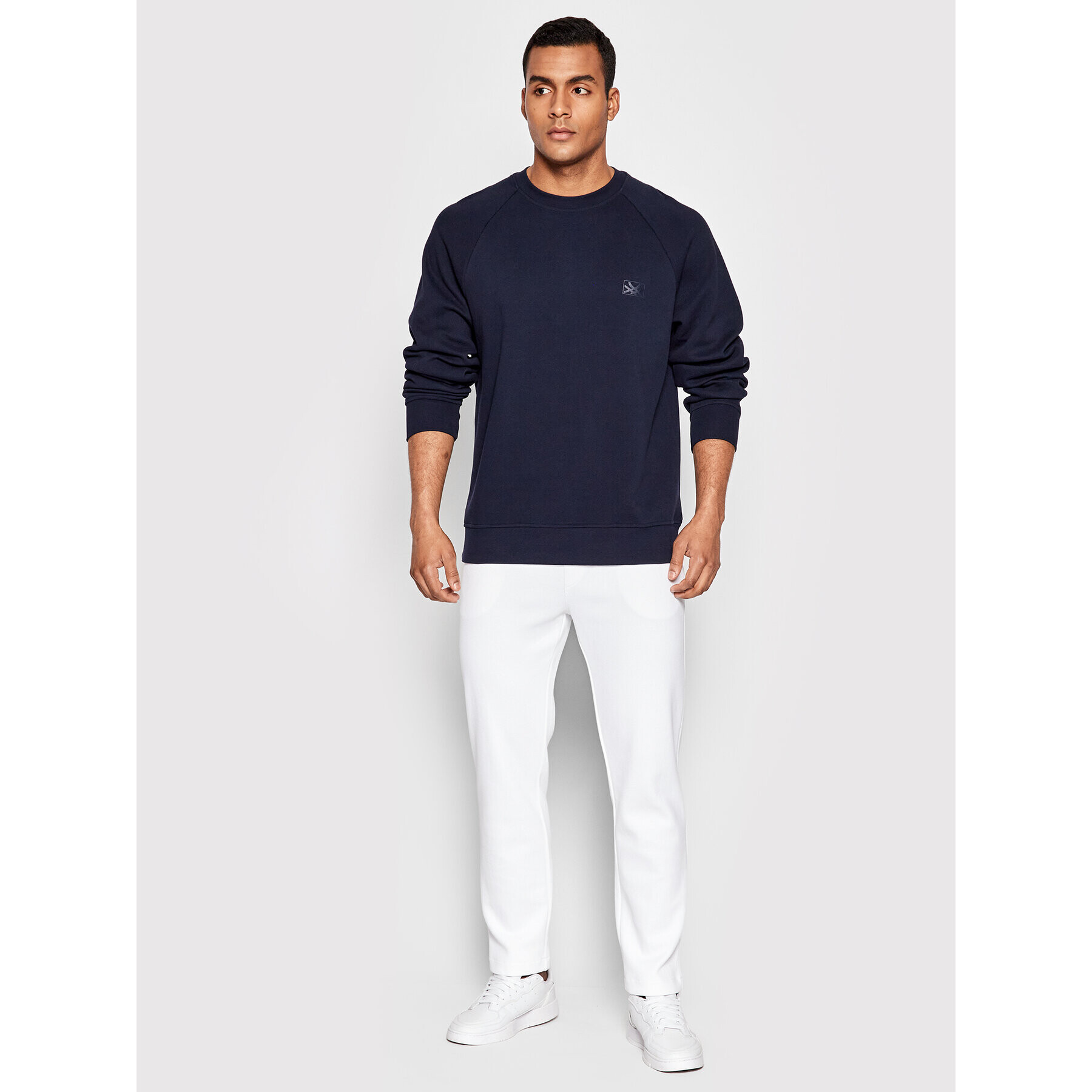 United Colors Of Benetton Mikina 3V0SU1020 Tmavomodrá Relaxed Fit - Pepit.cz