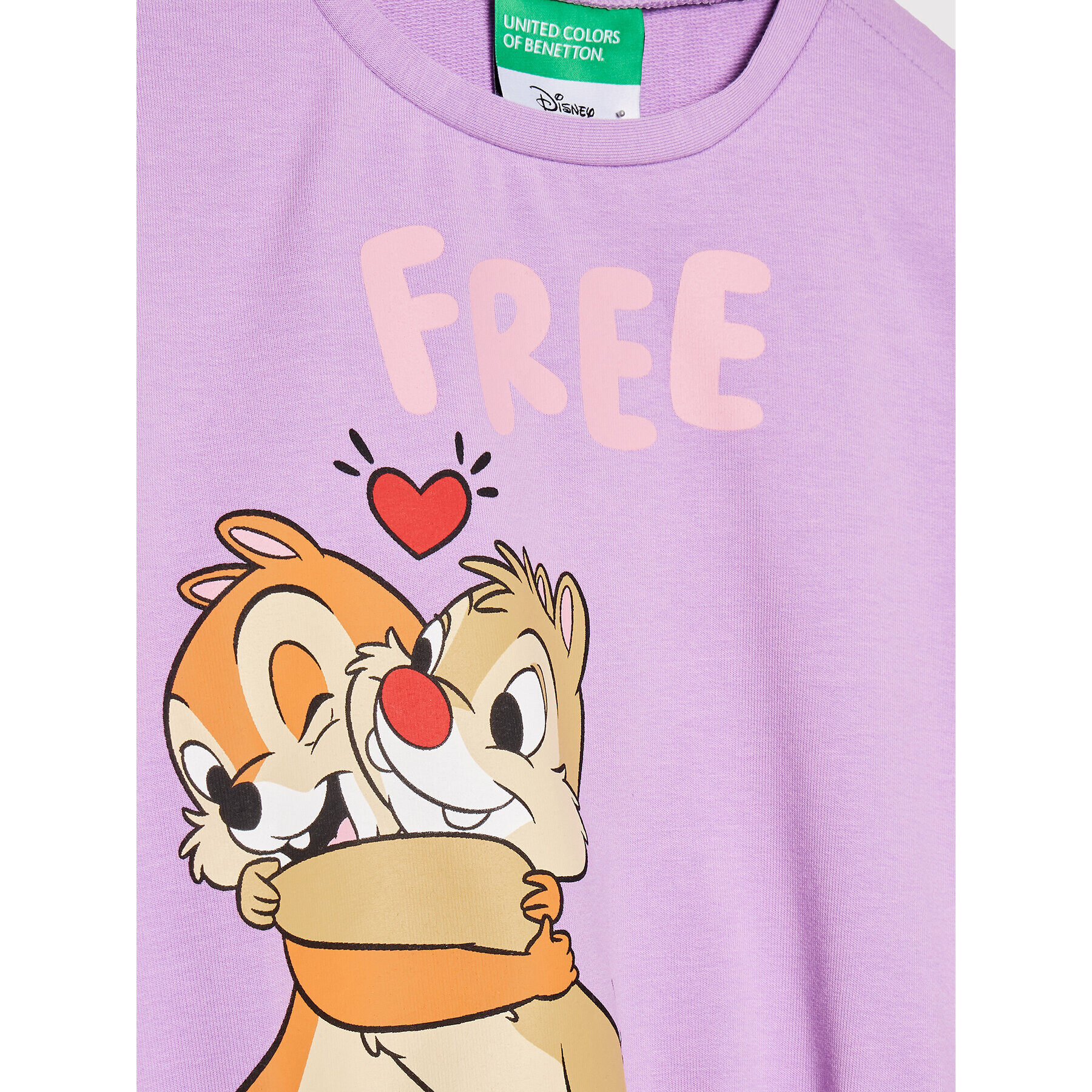 United Colors Of Benetton Mikina DISNEY 3CY4G103L Fialová Regular Fit - Pepit.cz