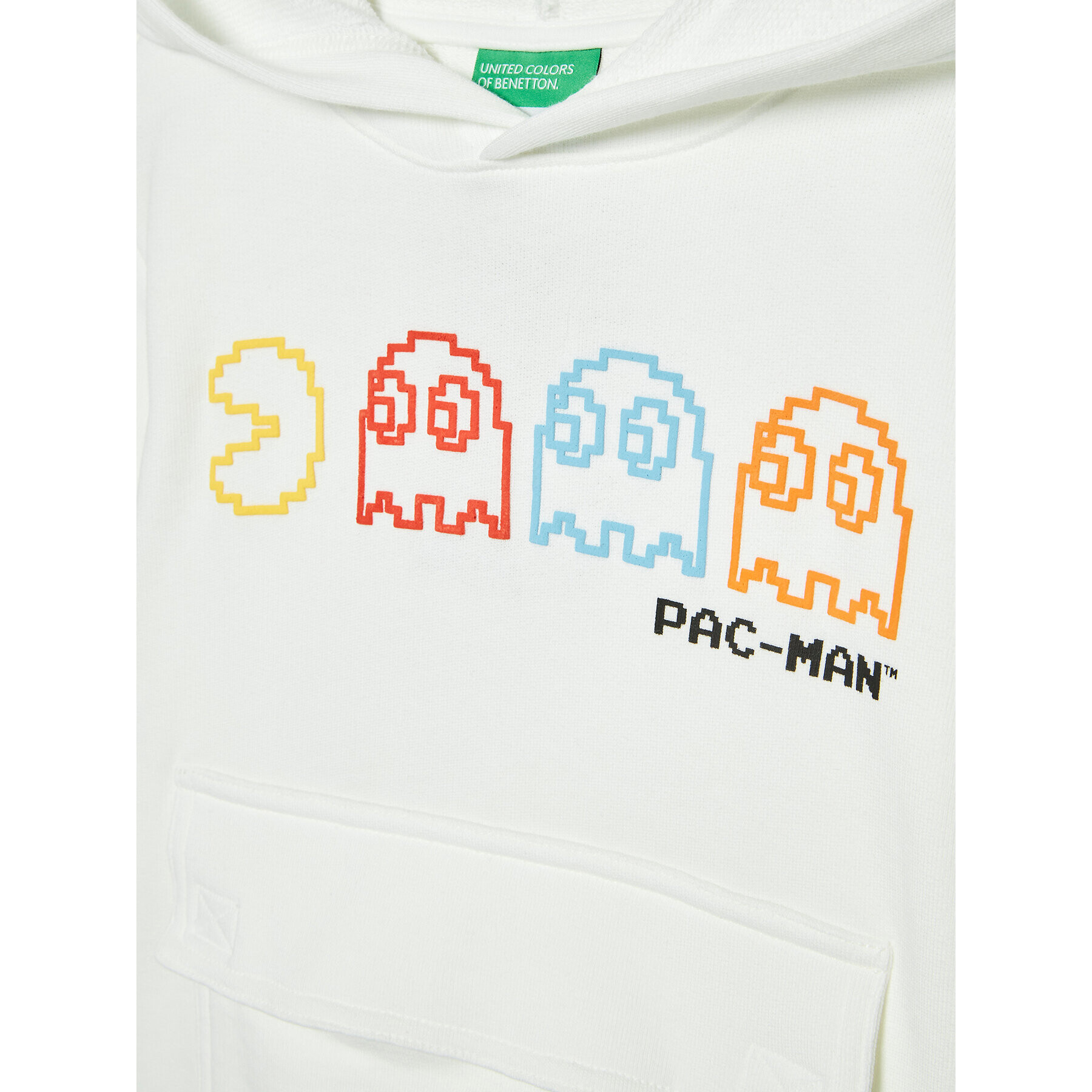 United Colors Of Benetton Mikina PAC-MAN 3J68C200N Bílá Regular Fit - Pepit.cz