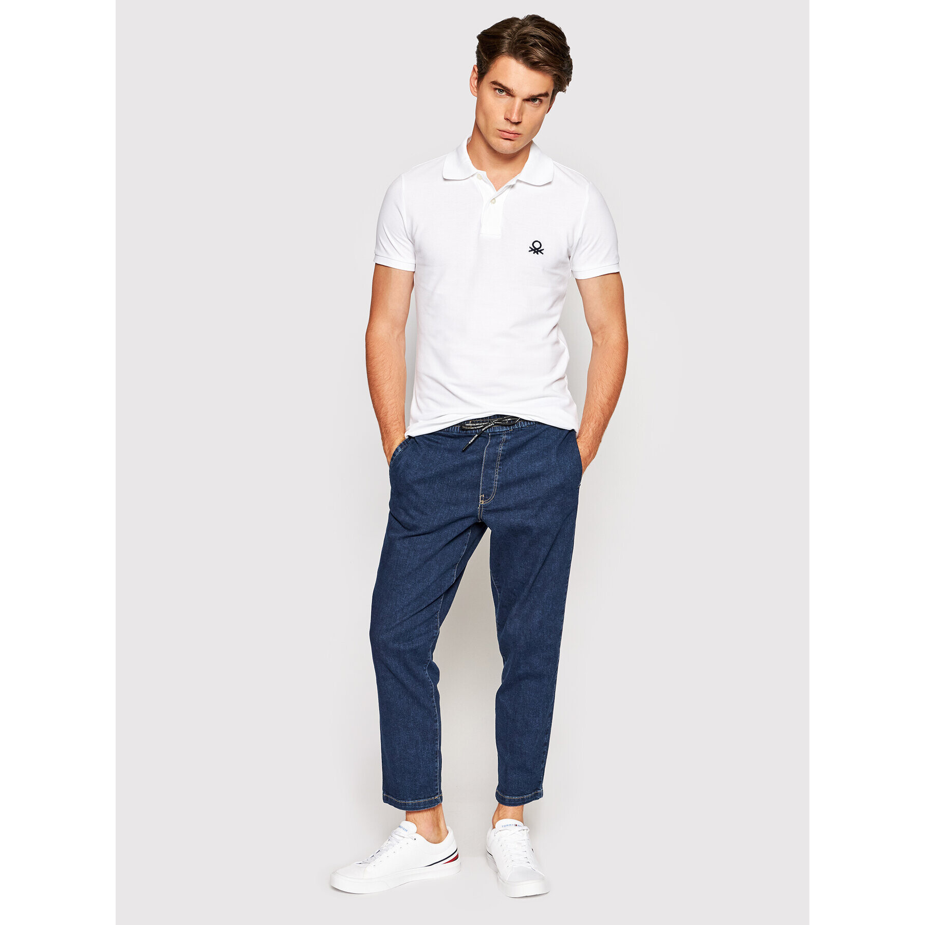 United Colors Of Benetton Polokošile 3089J3178 Bílá Slim Fit - Pepit.cz