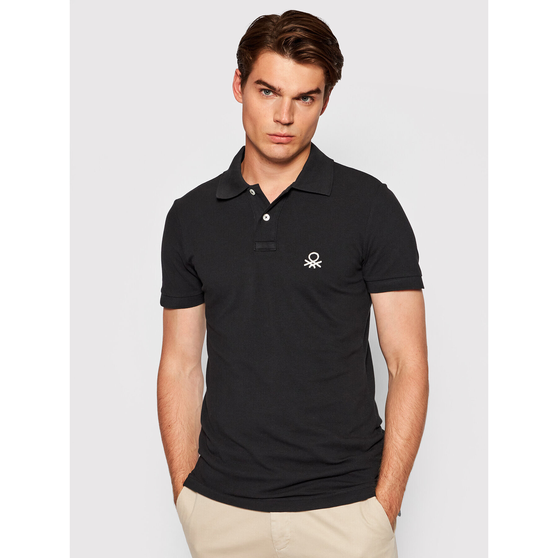 United Colors Of Benetton Polokošile 3089J3178 Černá Slim Fit - Pepit.cz