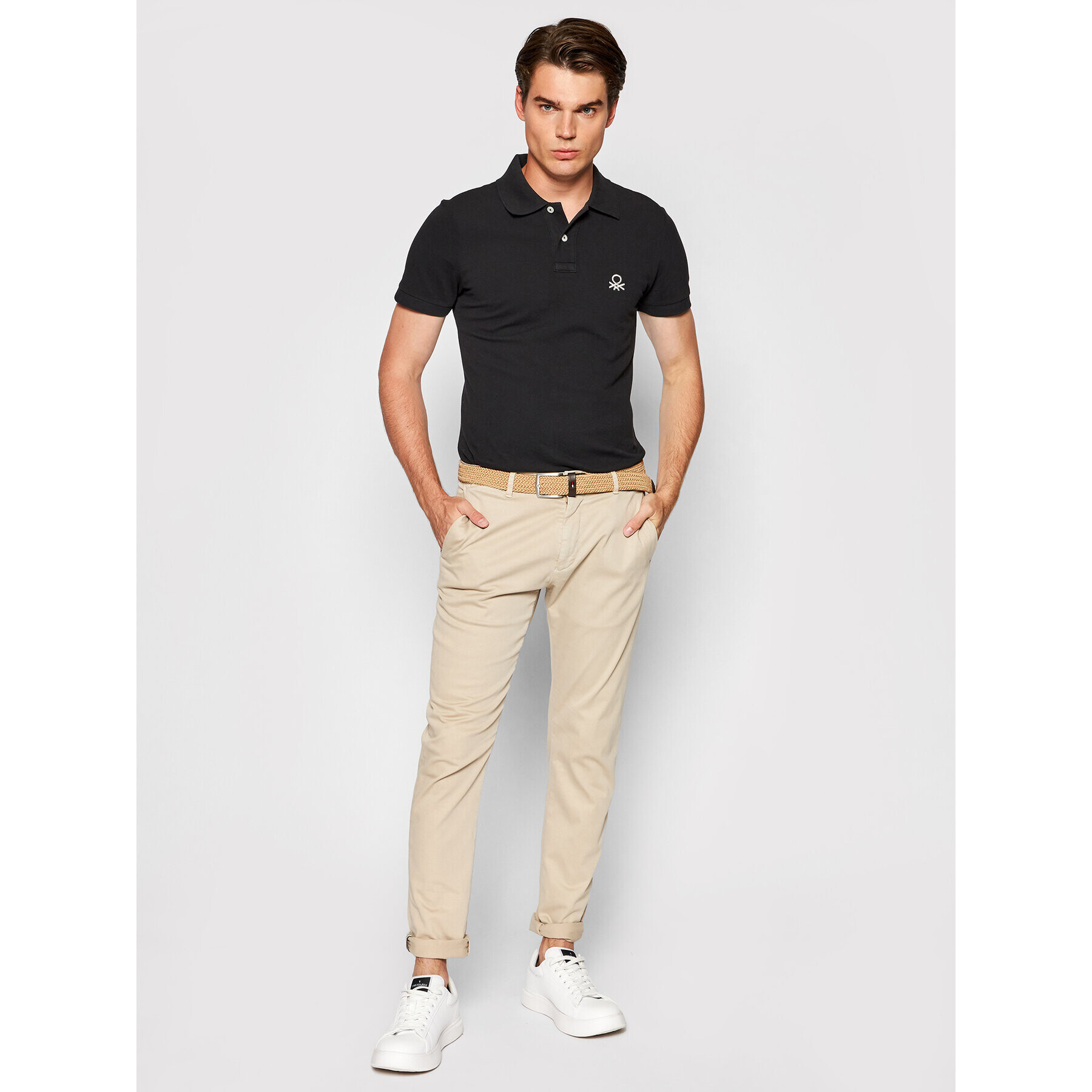 United Colors Of Benetton Polokošile 3089J3178 Černá Slim Fit - Pepit.cz