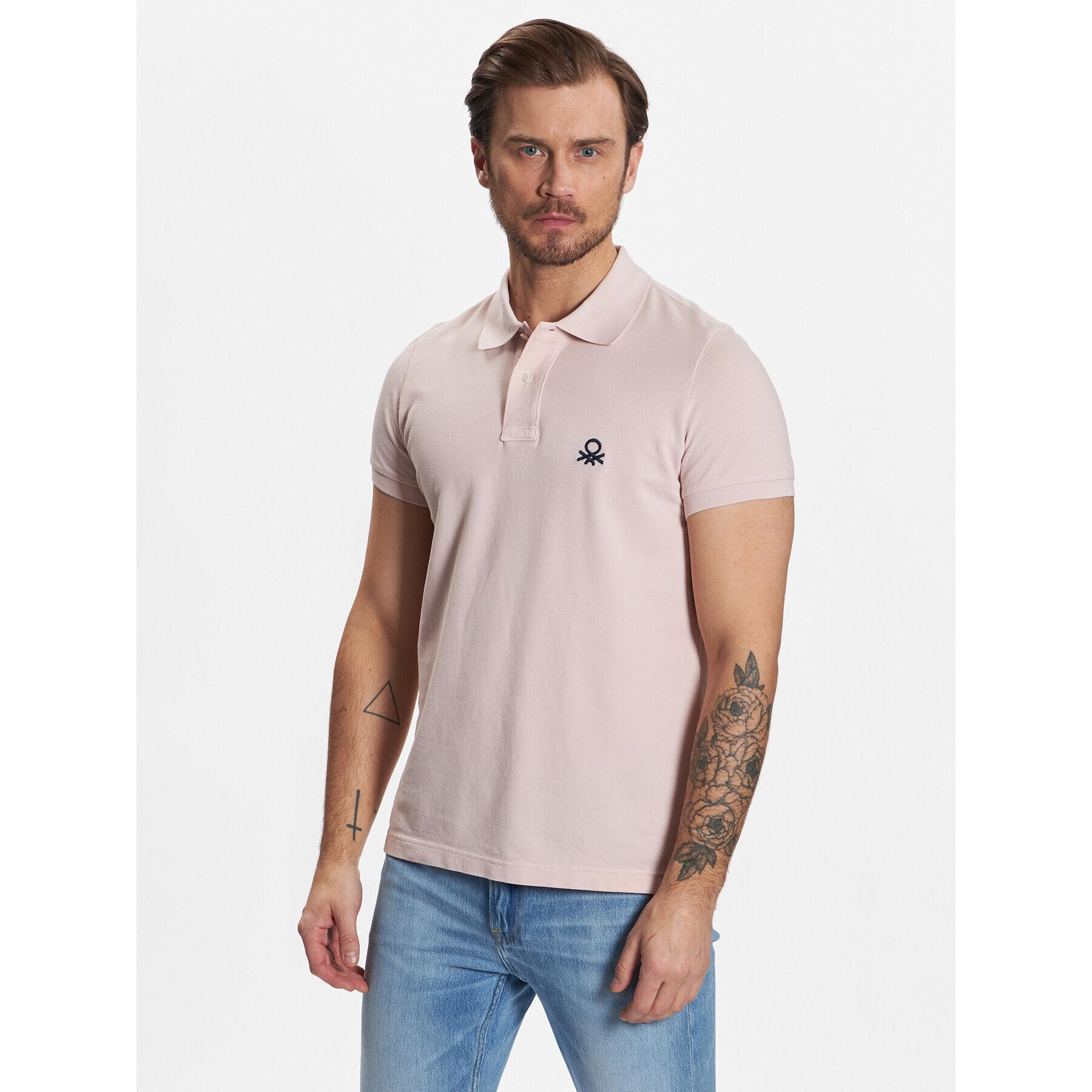 United Colors Of Benetton Polokošile 3089J3178 Růžová Slim Fit - Pepit.cz