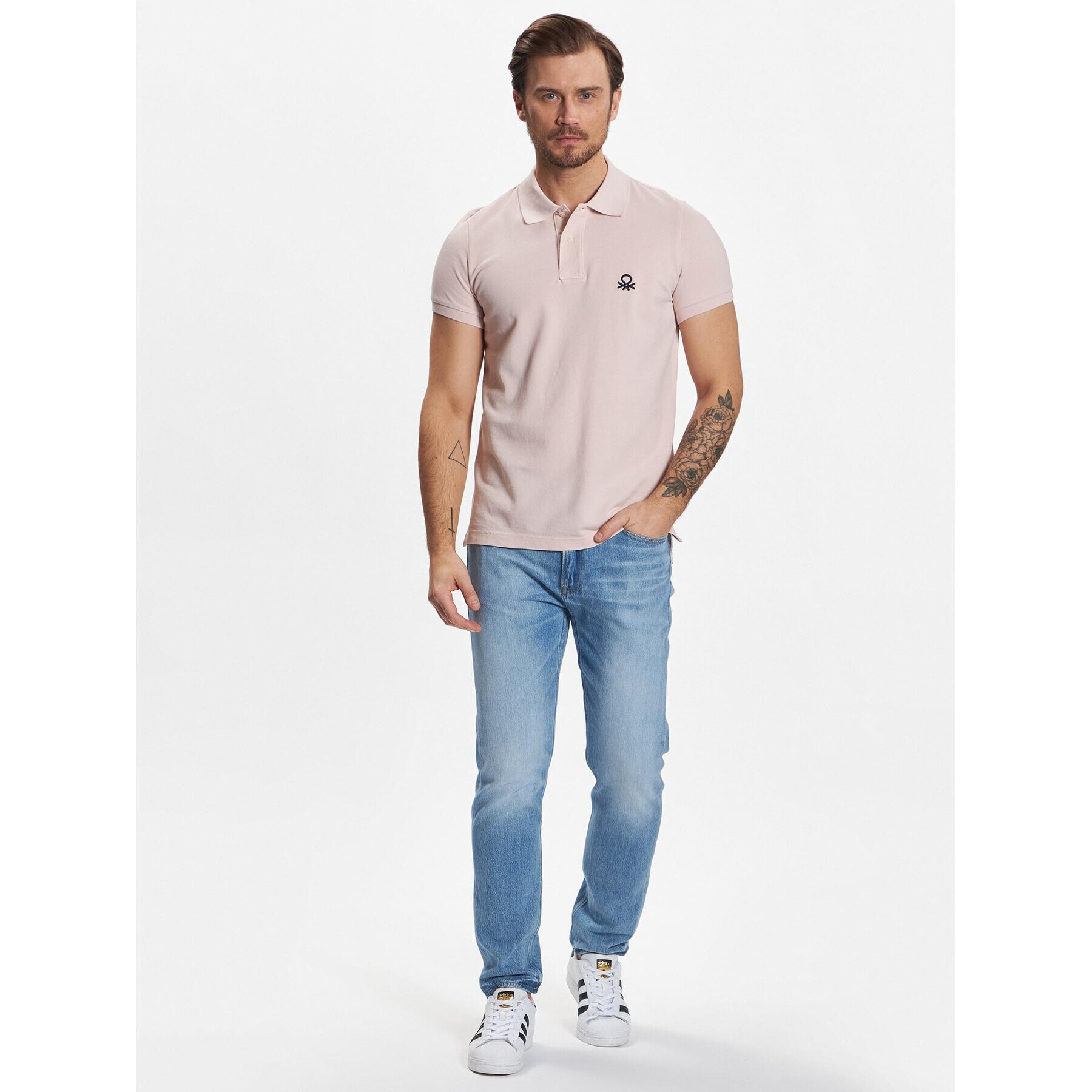 United Colors Of Benetton Polokošile 3089J3178 Růžová Slim Fit - Pepit.cz