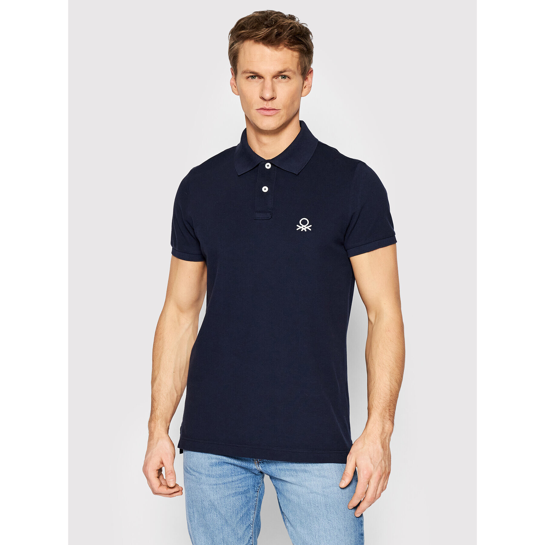 United Colors Of Benetton Polokošile 3089J3178 Tmavomodrá Slim Fit - Pepit.cz