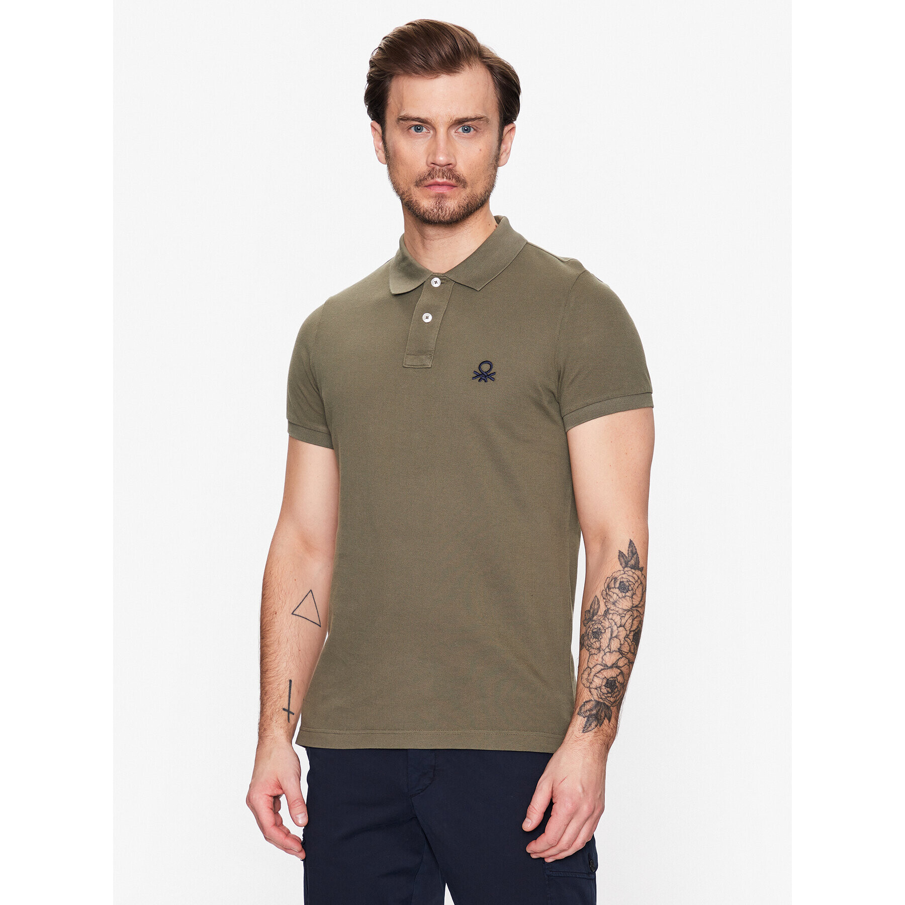 United Colors Of Benetton Polokošile 3089J3178 Zelená Regular Fit - Pepit.cz