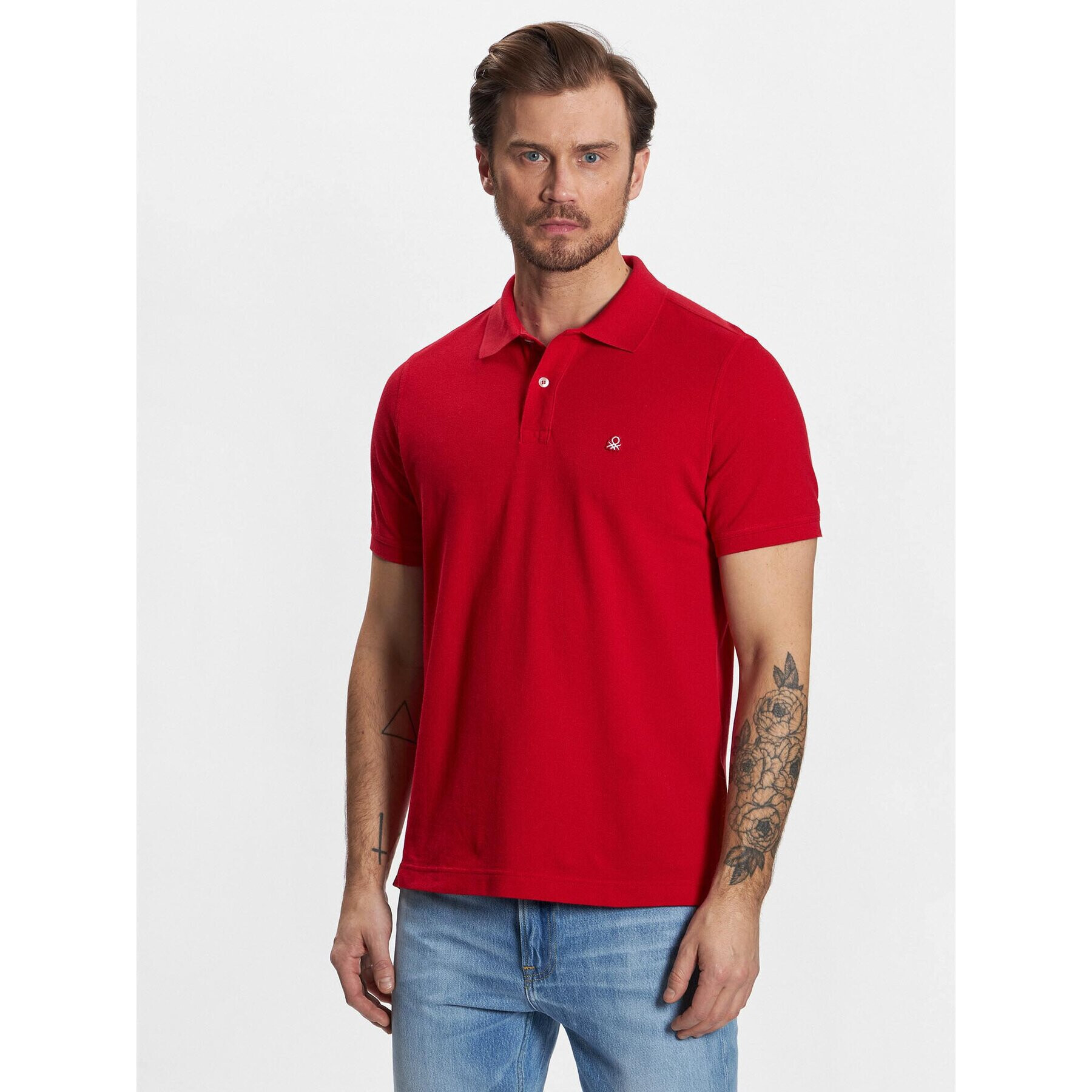 United Colors Of Benetton Polokošile 3089J3179 Červená Regular Fit - Pepit.cz