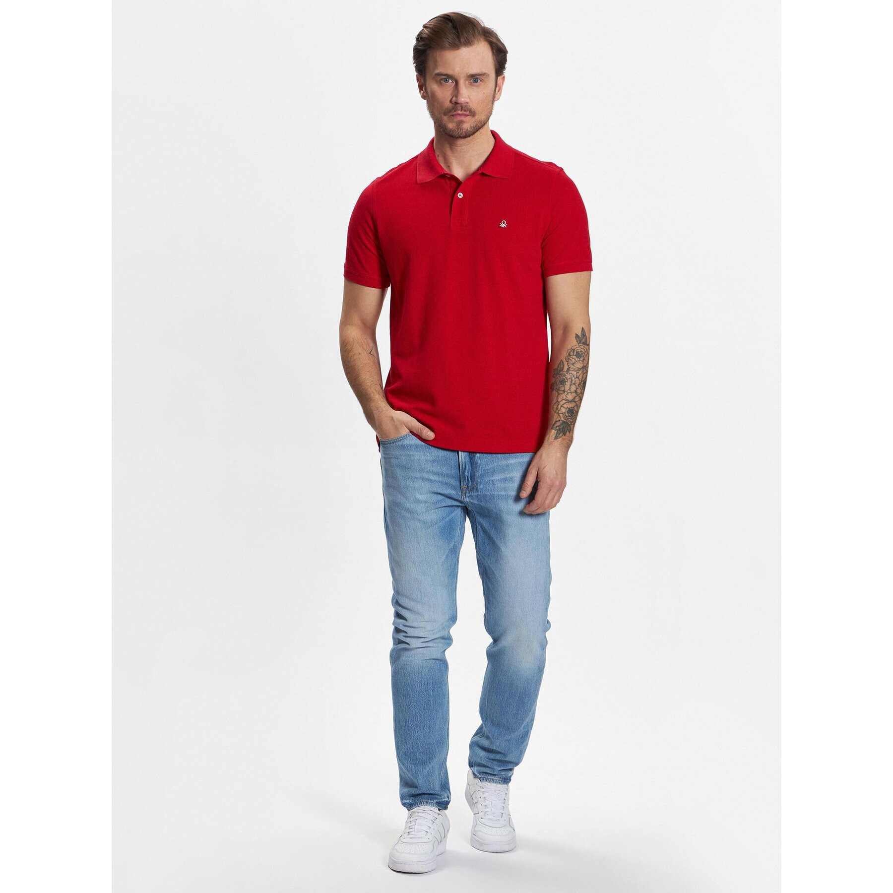 United Colors Of Benetton Polokošile 3089J3179 Červená Regular Fit - Pepit.cz