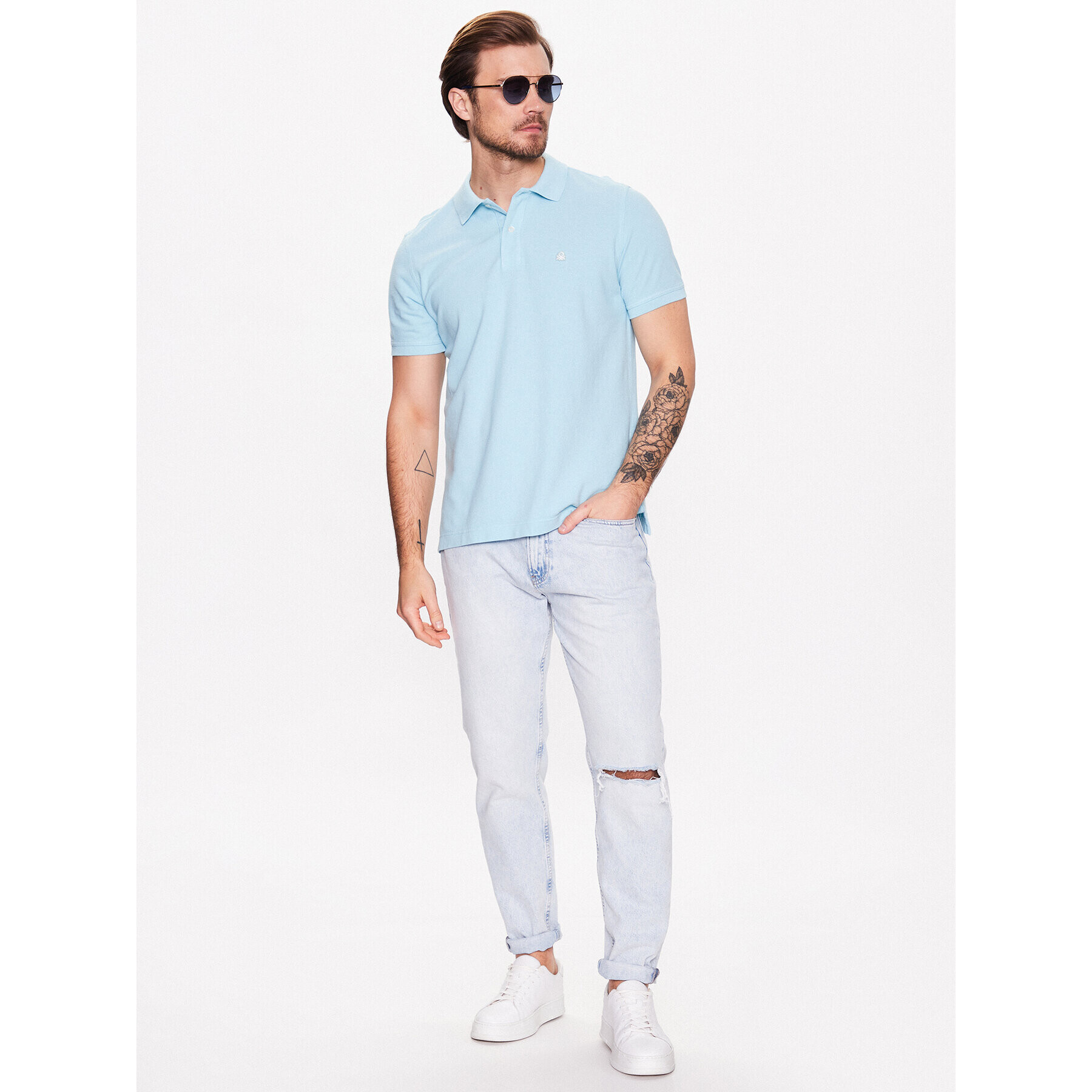 United Colors Of Benetton Polokošile 3089J3179 Modrá Regular Fit - Pepit.cz