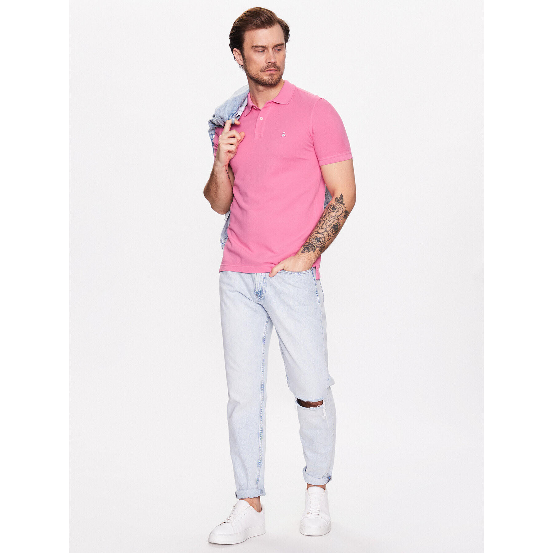 United Colors Of Benetton Polokošile 3089J3179 Růžová Regular Fit - Pepit.cz