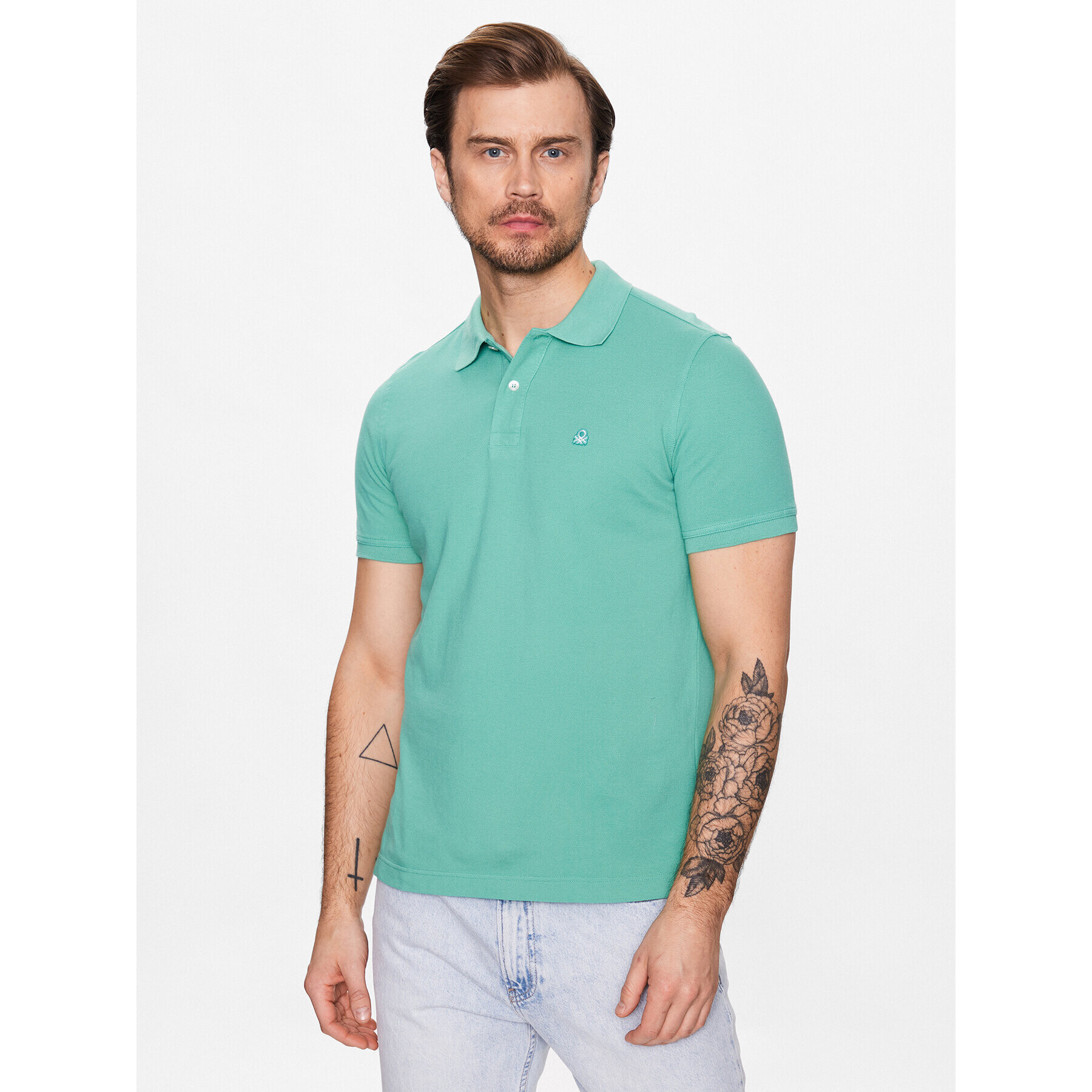 United Colors Of Benetton Polokošile 3089J3179 Zelená Regular Fit - Pepit.cz