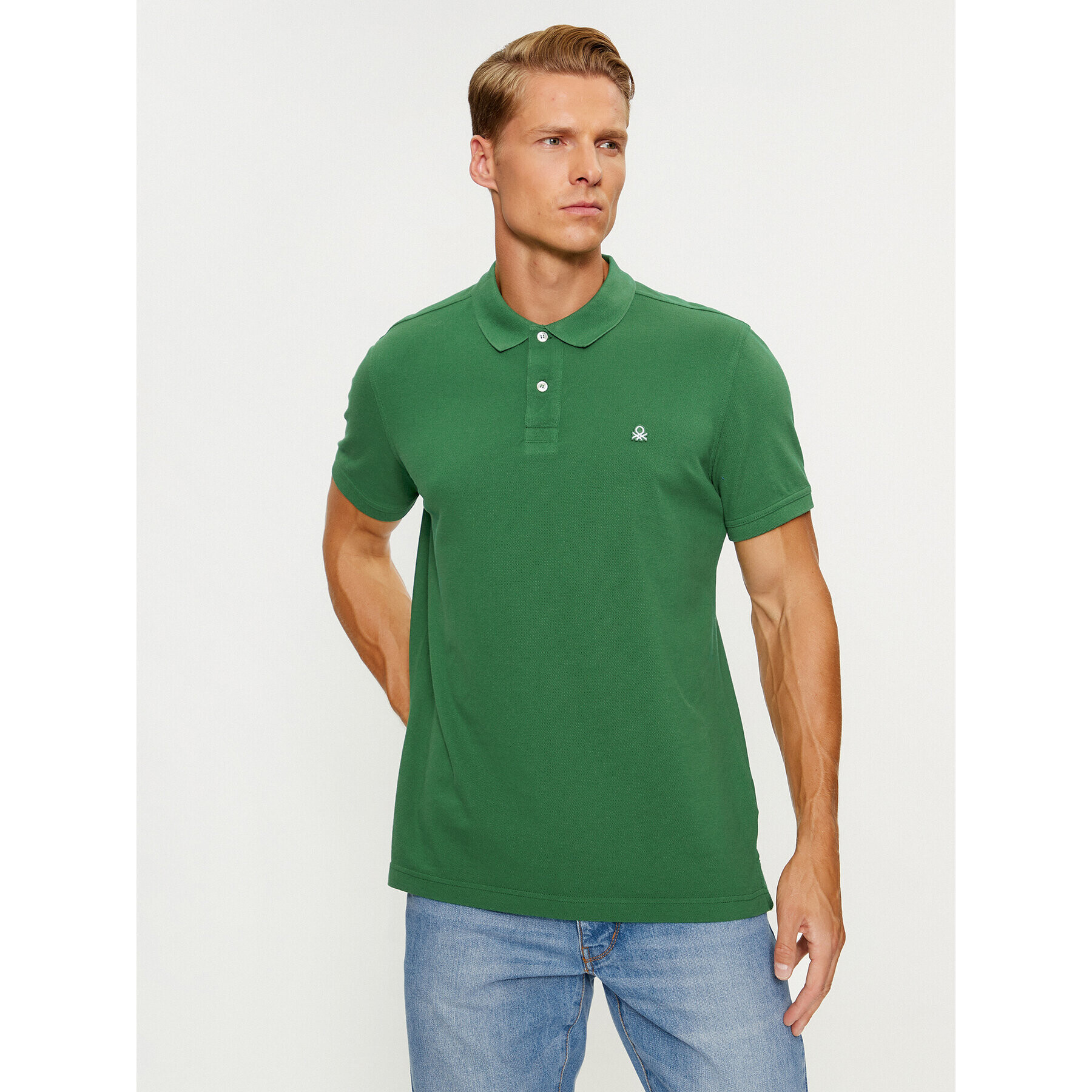 United Colors Of Benetton Polokošile 3089J3179 Zelená Regular Fit - Pepit.cz