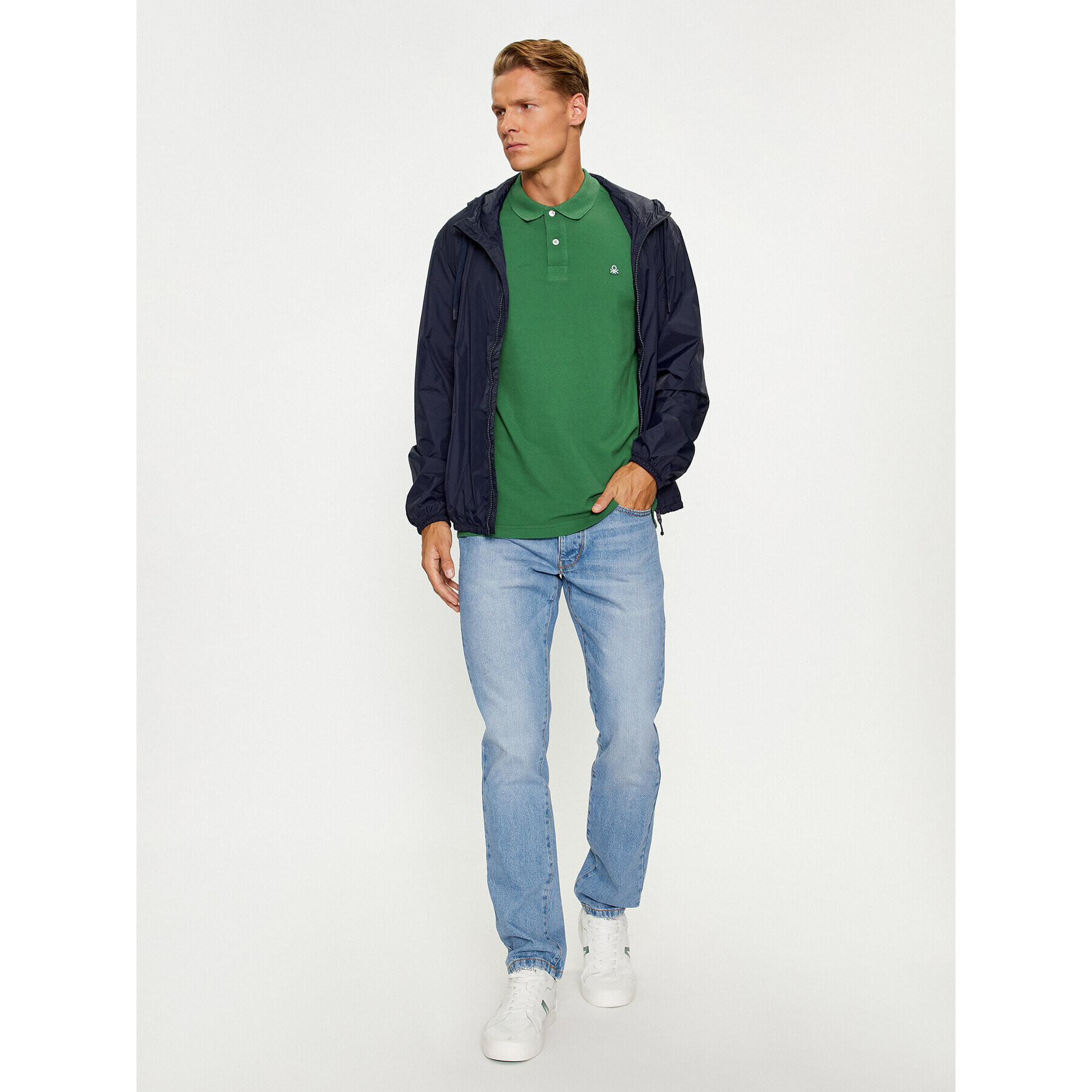 United Colors Of Benetton Polokošile 3089J3179 Zelená Regular Fit - Pepit.cz