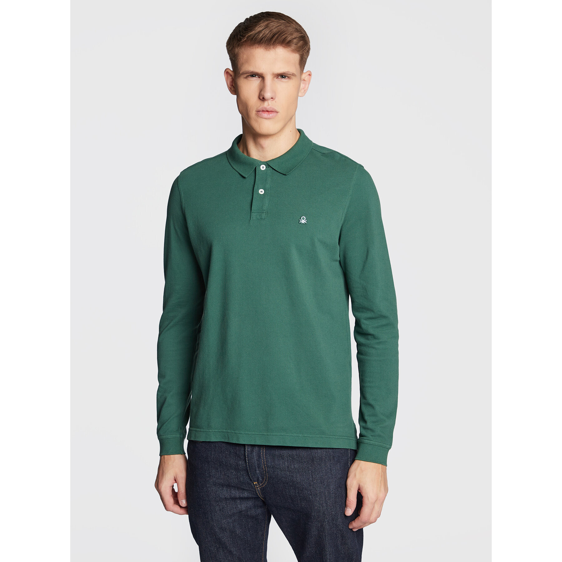 United Colors Of Benetton Polokošile 3089J3204 Zelená Regular Fit - Pepit.cz