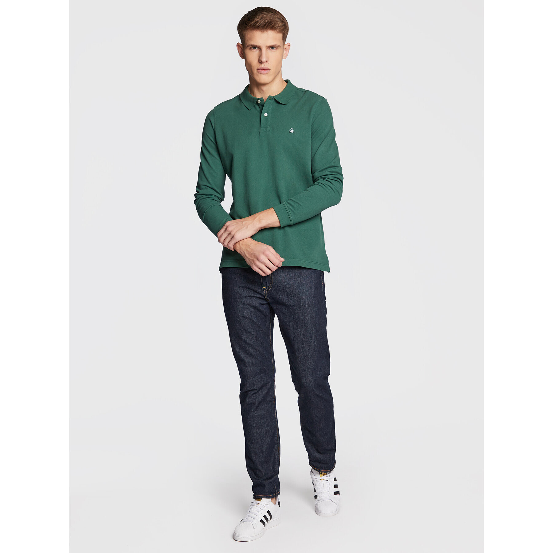 United Colors Of Benetton Polokošile 3089J3204 Zelená Regular Fit - Pepit.cz