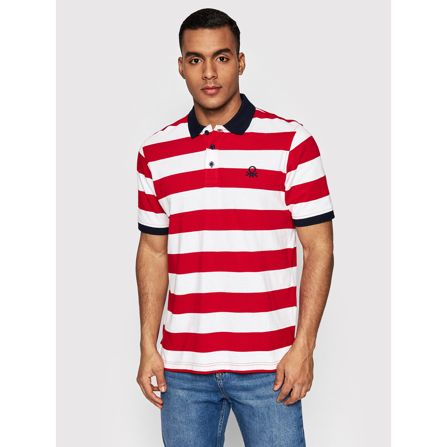 United Colors Of Benetton Polokošile 370TJ3175 Červená Regular Fit - Pepit.cz