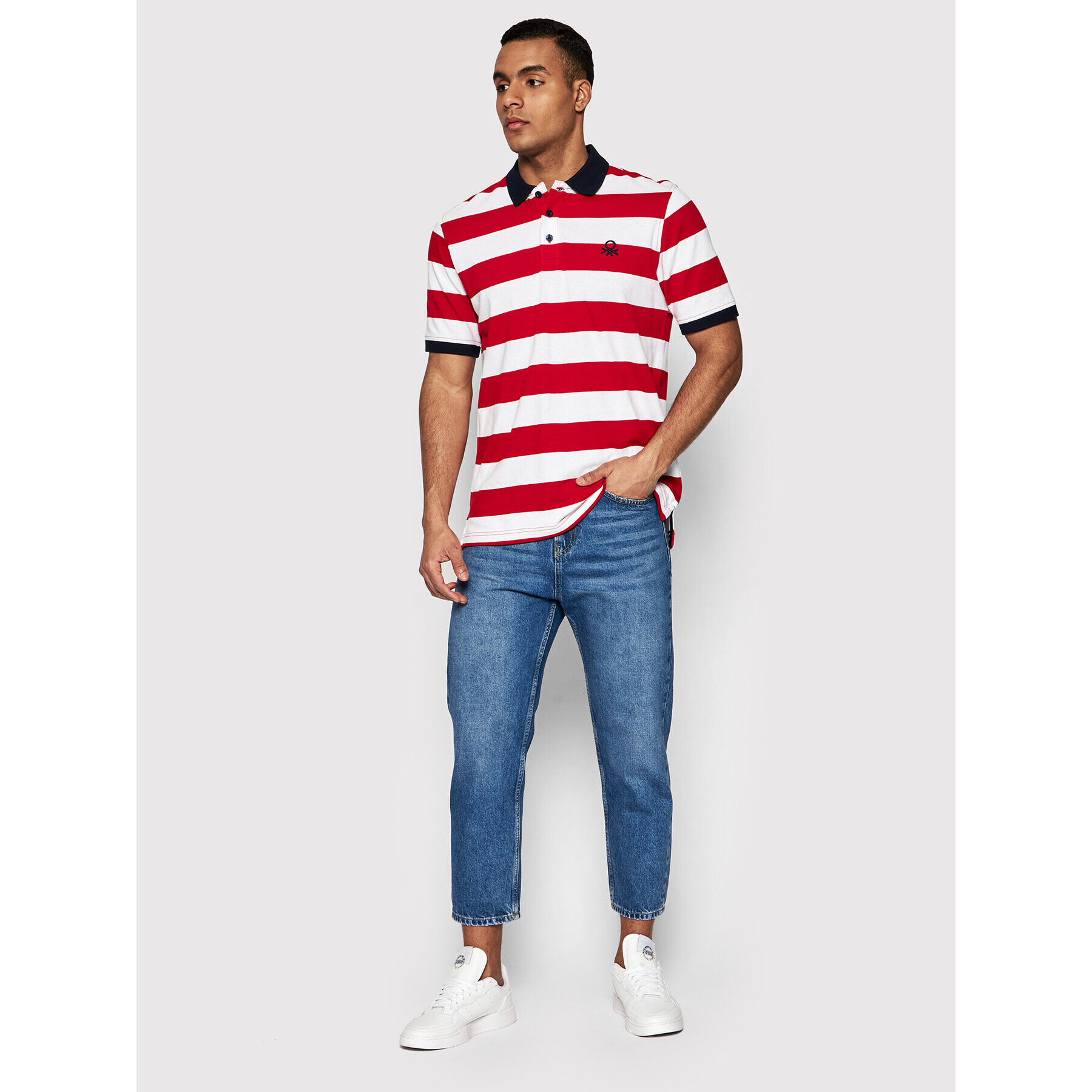 United Colors Of Benetton Polokošile 370TJ3175 Červená Regular Fit - Pepit.cz