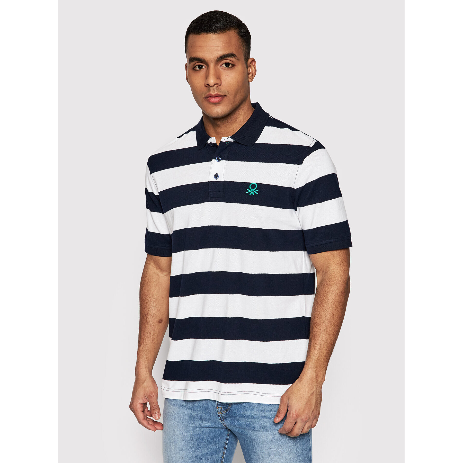 United Colors Of Benetton Polokošile 370TJ3175 Tmavomodrá Regular Fit - Pepit.cz