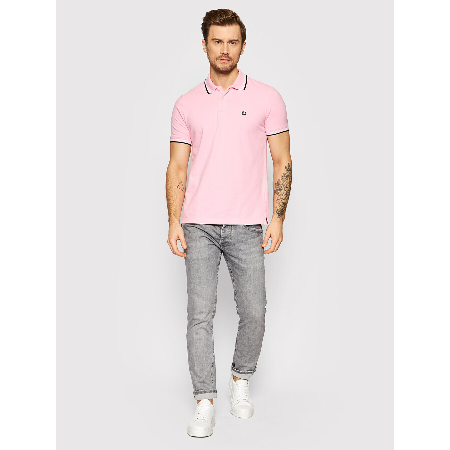 United Colors Of Benetton Polokošile 3WG9J3181 Růžová Regular Fit - Pepit.cz