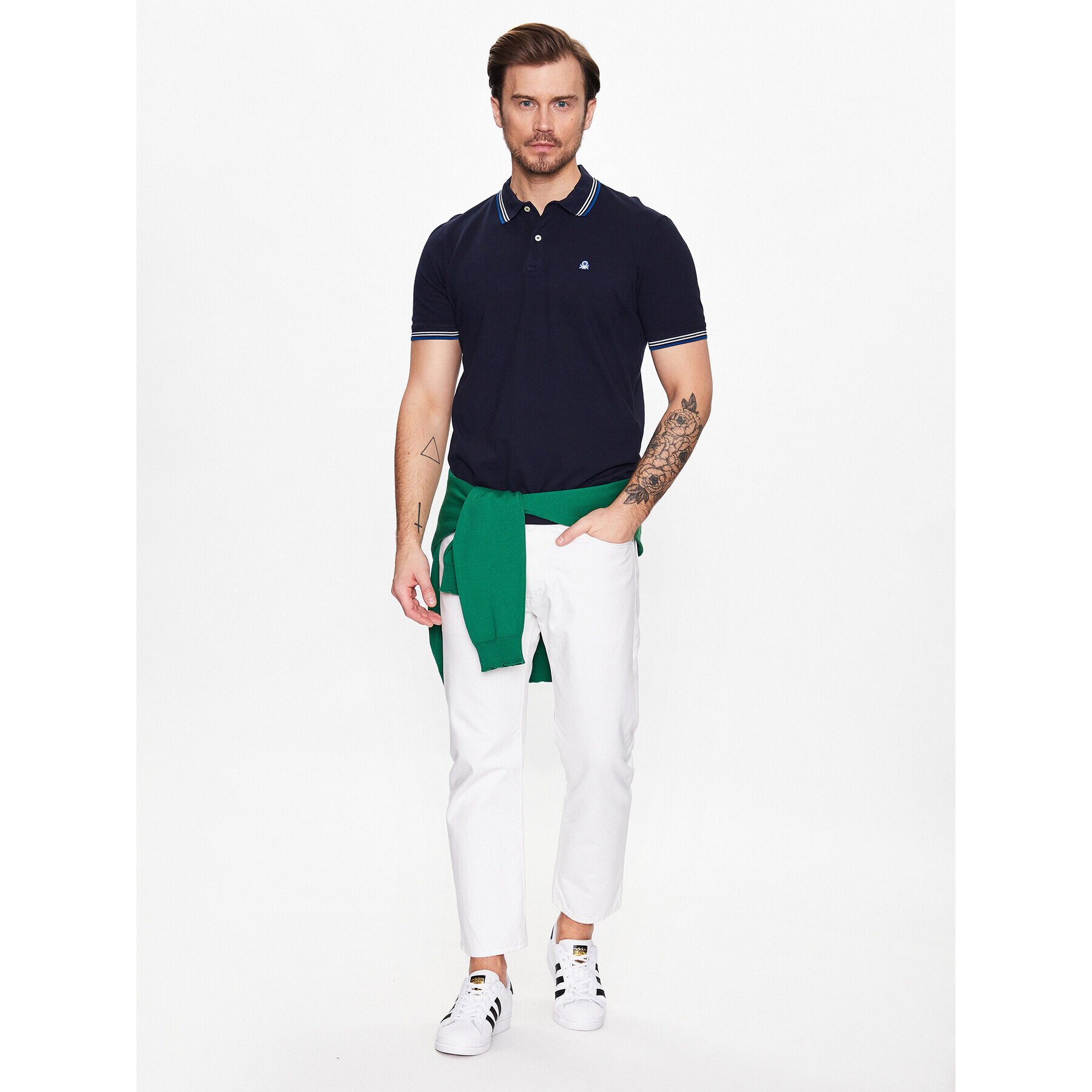 United Colors Of Benetton Polokošile 3WG9J3181 Tmavomodrá Regular Fit - Pepit.cz