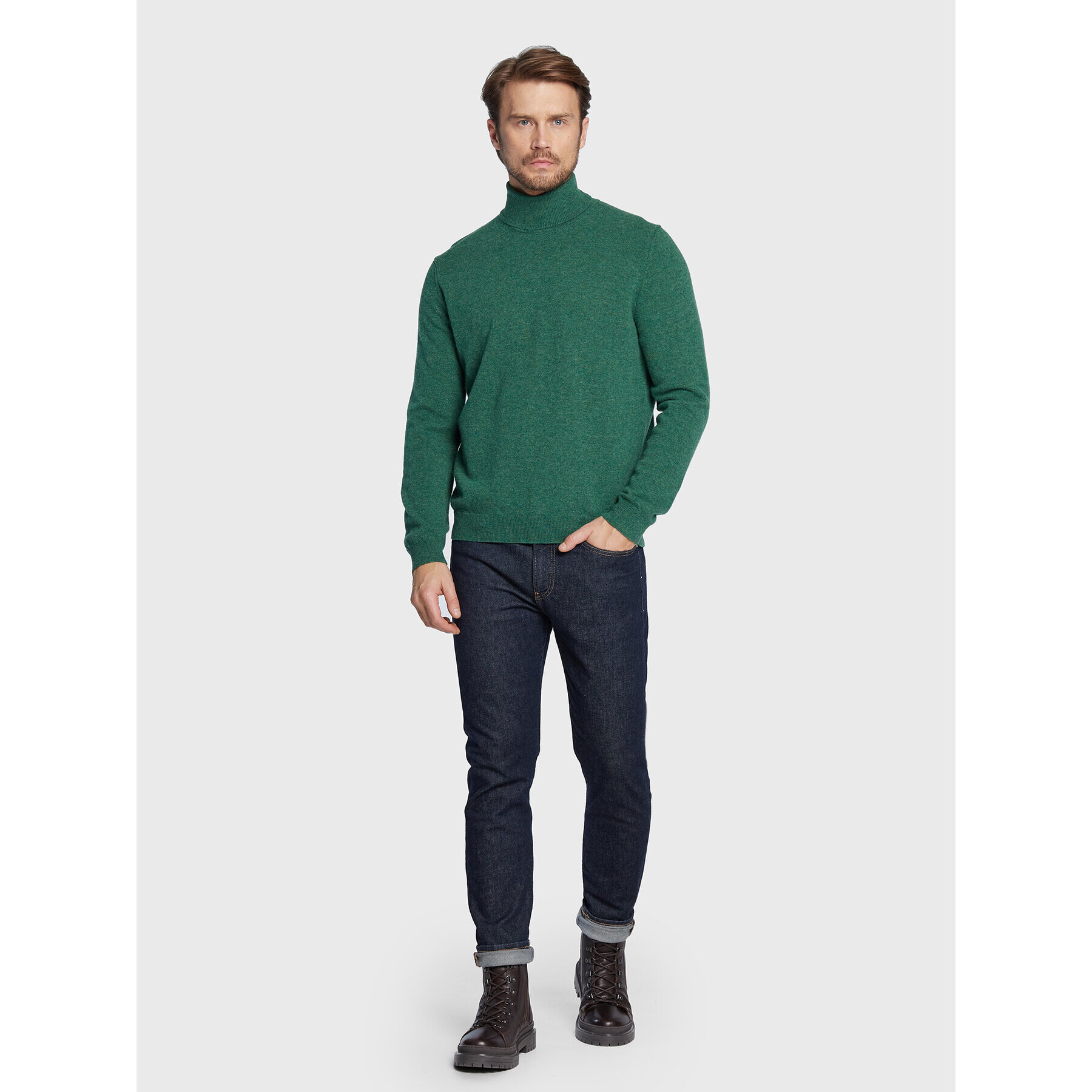 United Colors Of Benetton Rolák 1002U2180 Zelená Regular Fit - Pepit.cz