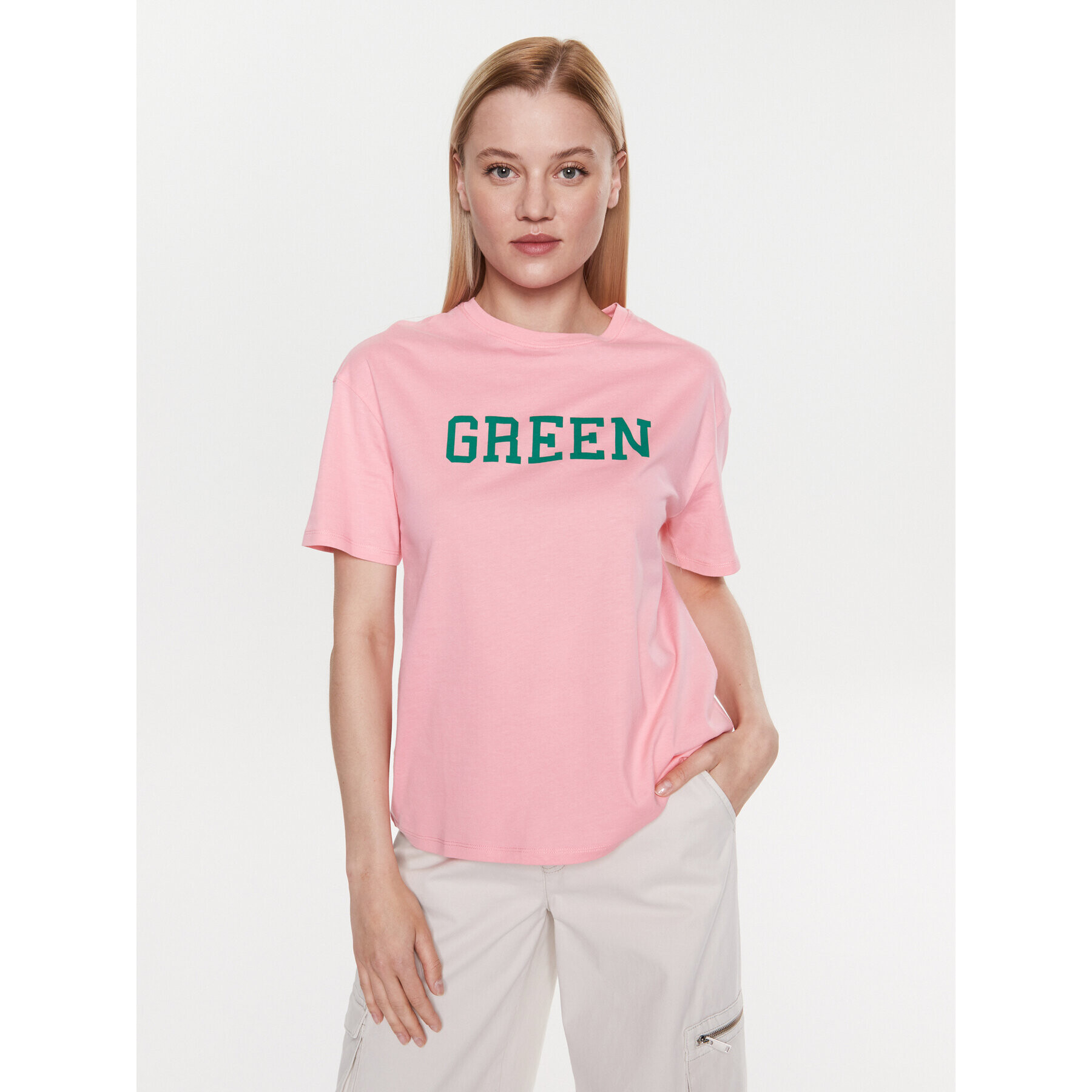 United Colors Of Benetton T-Shirt 3096D1042 Růžová Regular Fit - Pepit.cz