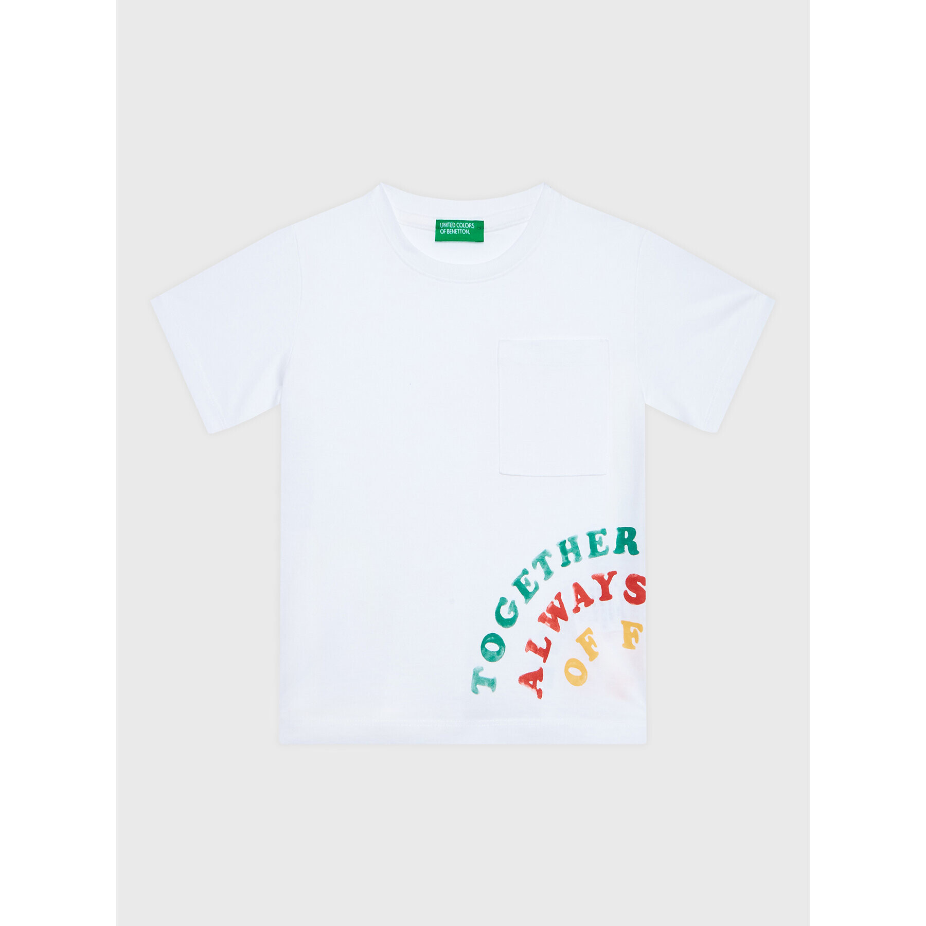 United Colors Of Benetton T-Shirt 3096G108I Bílá Regular Fit - Pepit.cz