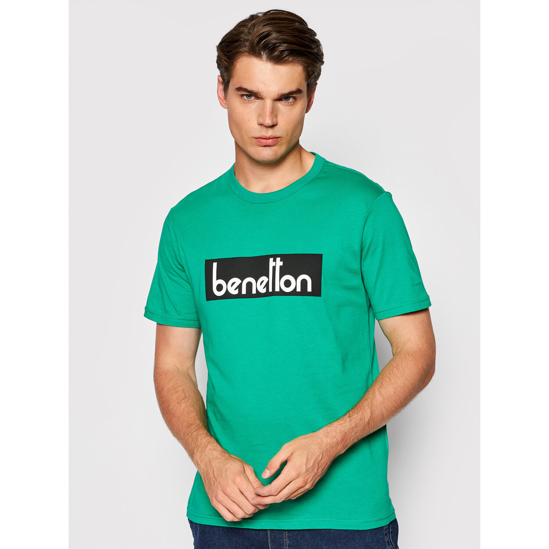 United Colors Of Benetton T-Shirt 3096J17H6 Zelená Regular Fit - Pepit.cz