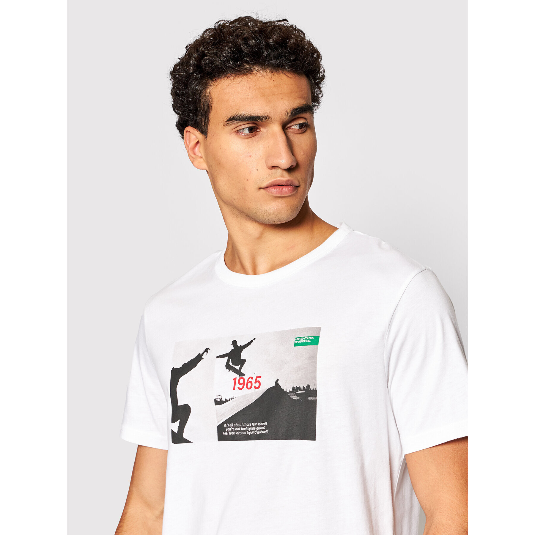 United Colors Of Benetton T-Shirt 3096U1018 Bílá Regular Fit - Pepit.cz