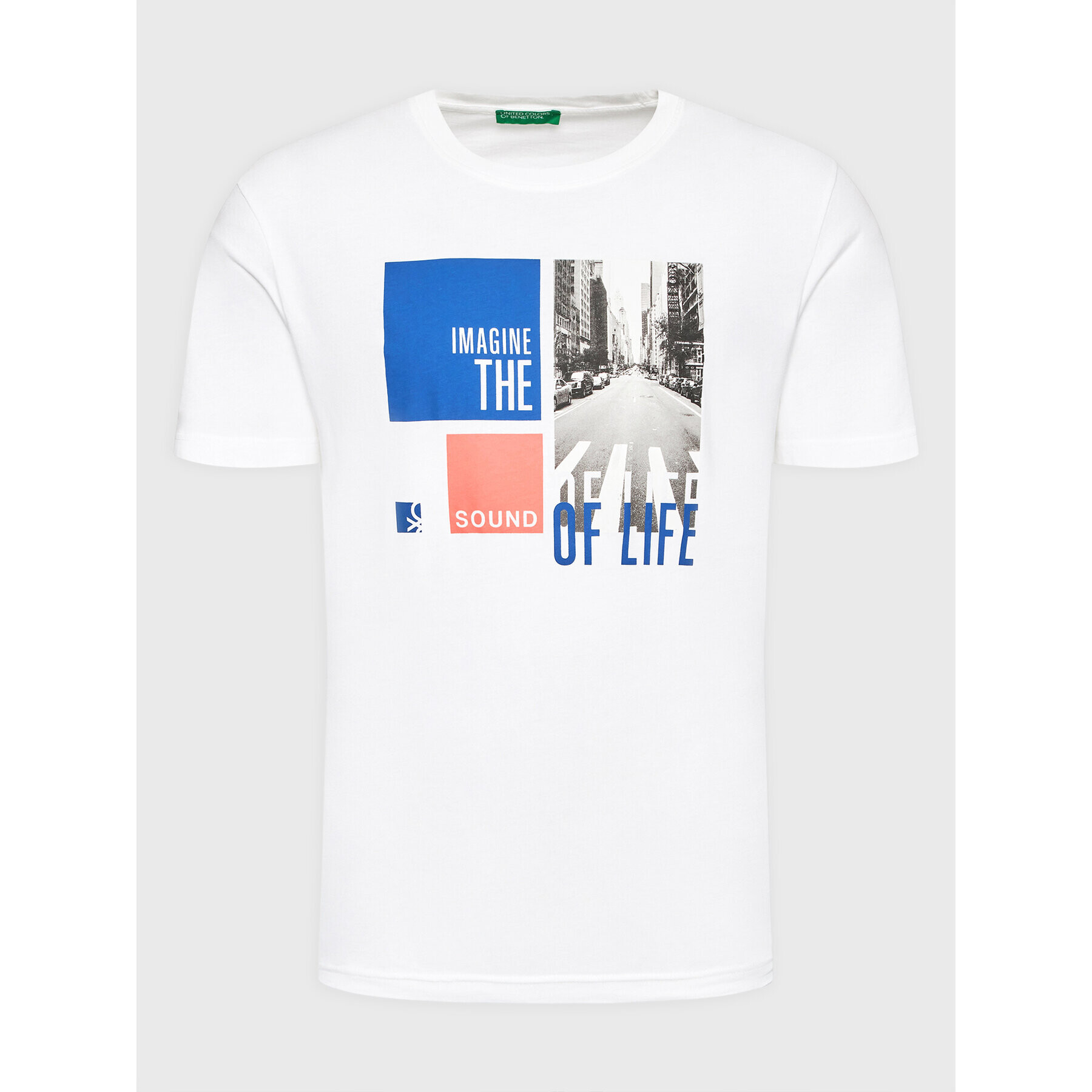 United Colors Of Benetton T-Shirt 3096U102U Bílá Regular Fit - Pepit.cz