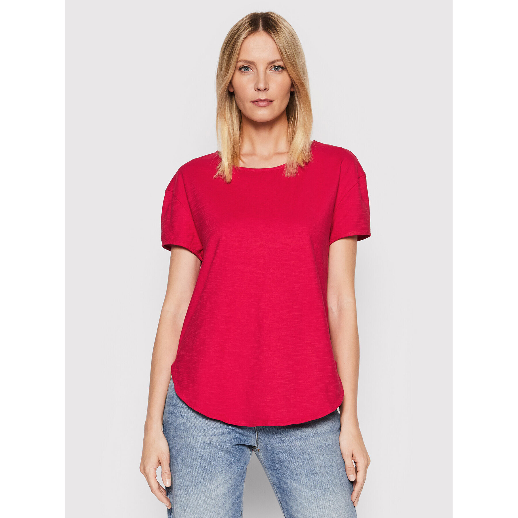 United Colors Of Benetton T-Shirt 3BVXE19E6 Bordó Oversize - Pepit.cz