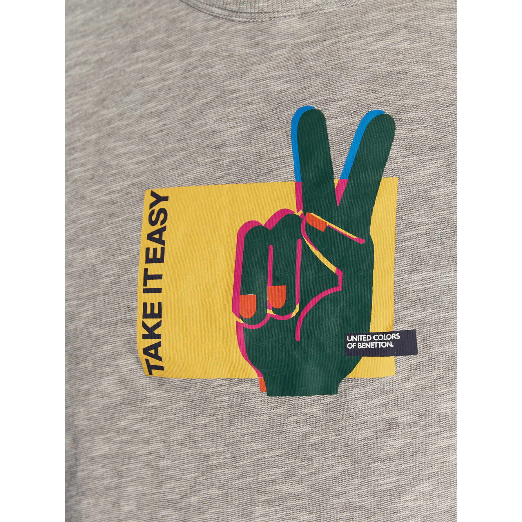 United Colors Of Benetton T-Shirt 3F93U103T Šedá Regular Fit - Pepit.cz