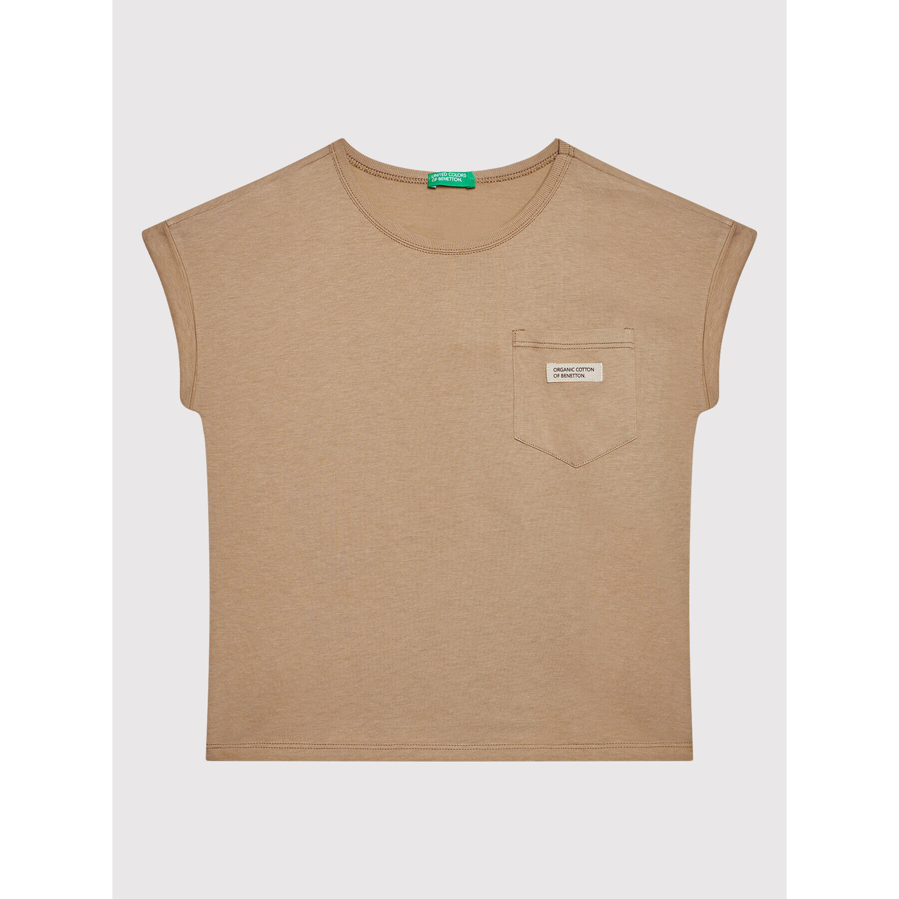 United Colors Of Benetton T-Shirt 3I1XC101N Hnědá Regular Fit - Pepit.cz