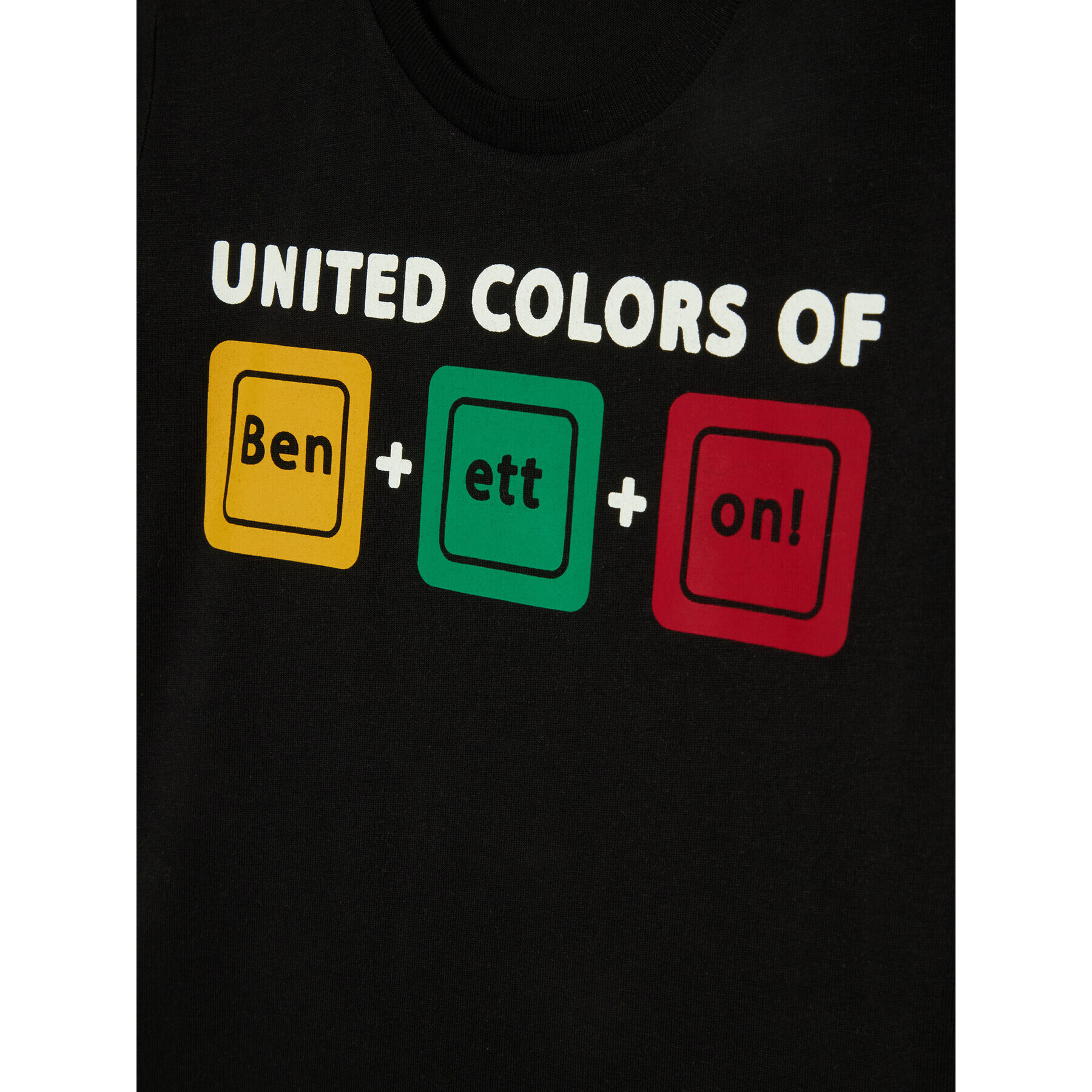 United Colors Of Benetton T-Shirt 3I1XG100G Černá Regular Fit - Pepit.cz