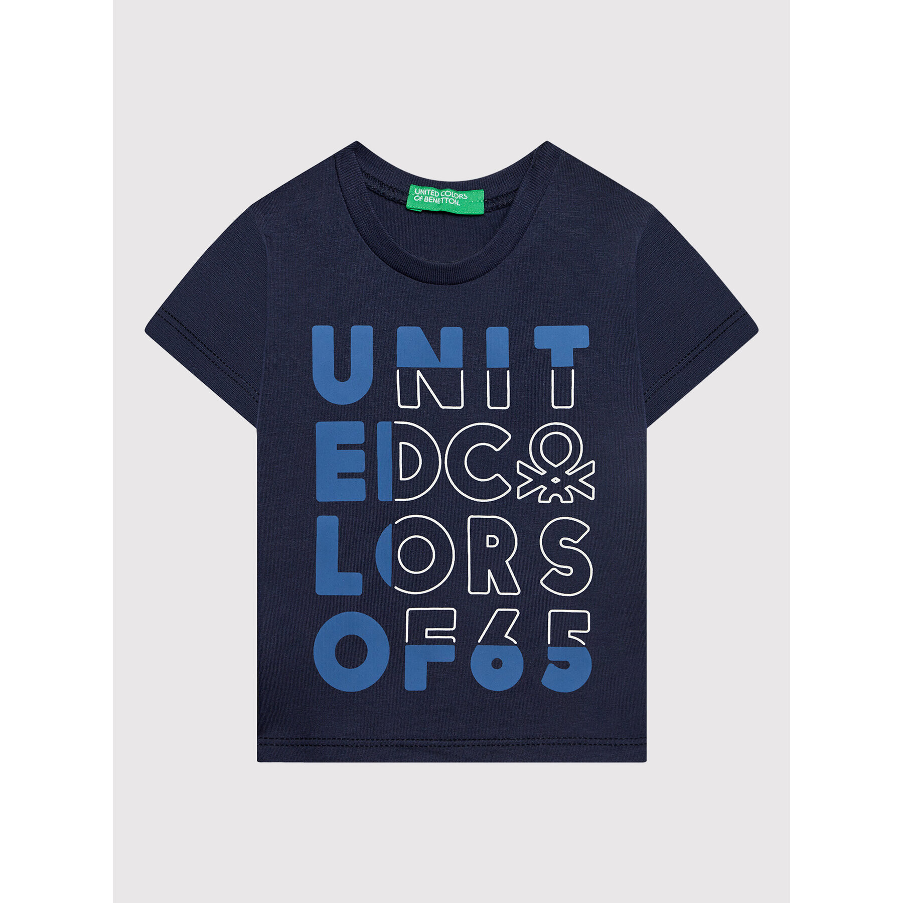 United Colors Of Benetton T-Shirt 3I1XG100G Tmavomodrá Regular Fit - Pepit.cz