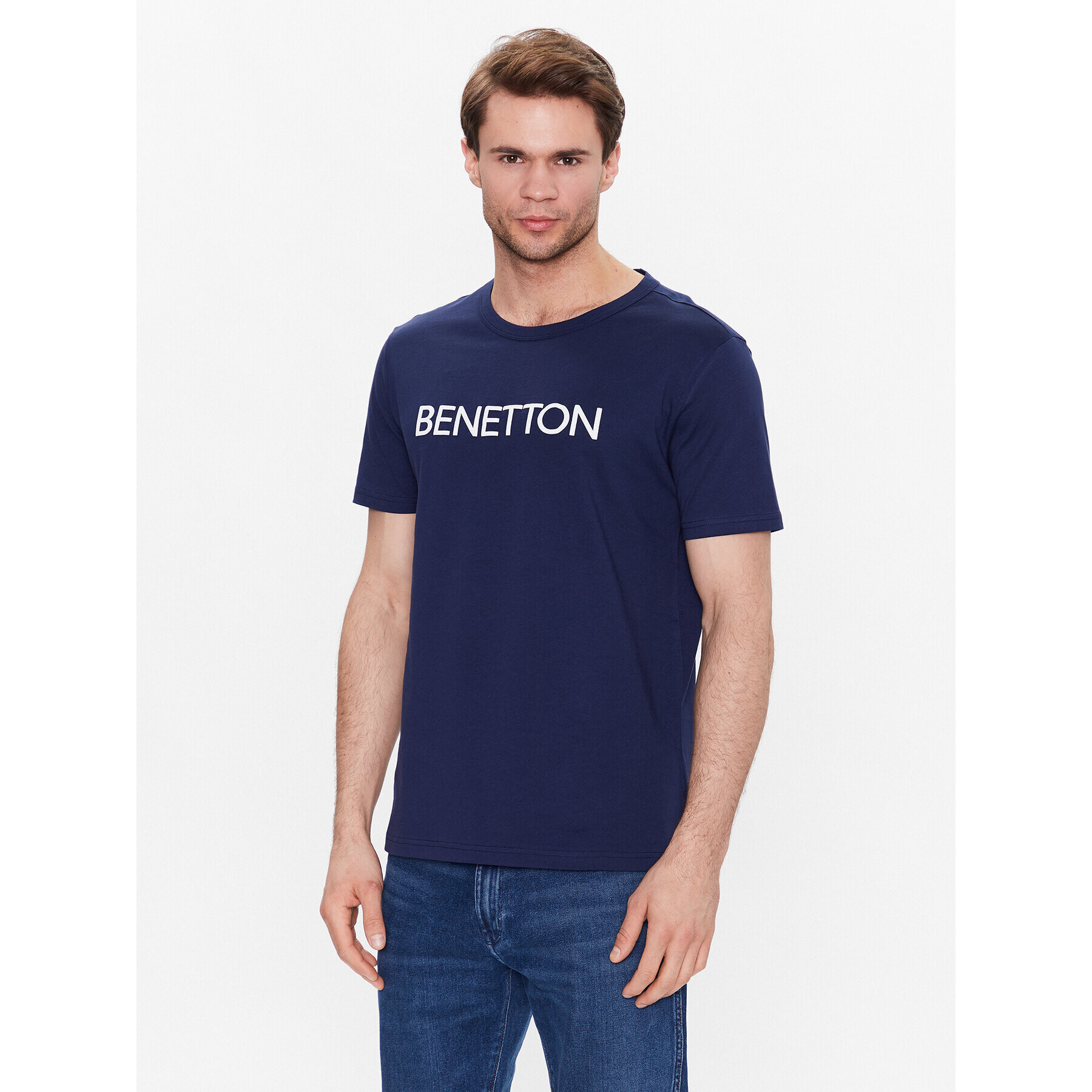 United Colors Of Benetton T-Shirt 3I1XU100A Tmavomodrá Regular Fit - Pepit.cz