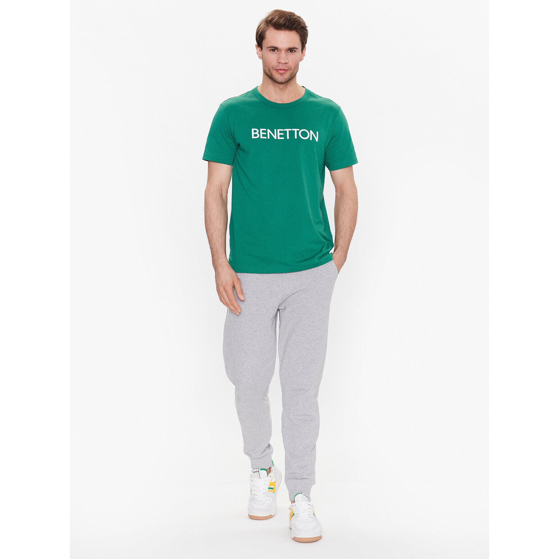 United Colors Of Benetton T-Shirt 3I1XU100A Zelená Regular Fit - Pepit.cz