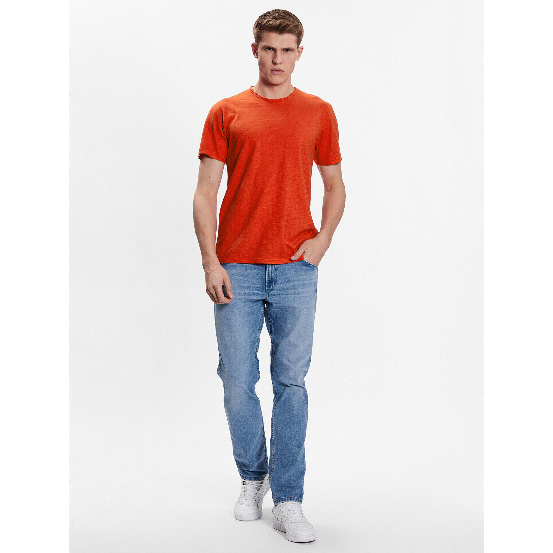 United Colors Of Benetton T-Shirt 3JE1J19A5 Oranžová Regular Fit - Pepit.cz